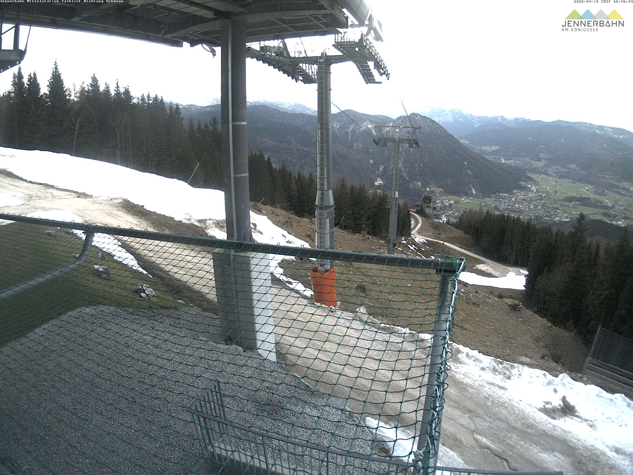 Archiv Foto Webcam Blick von der Mittelstation der Jennerbahn