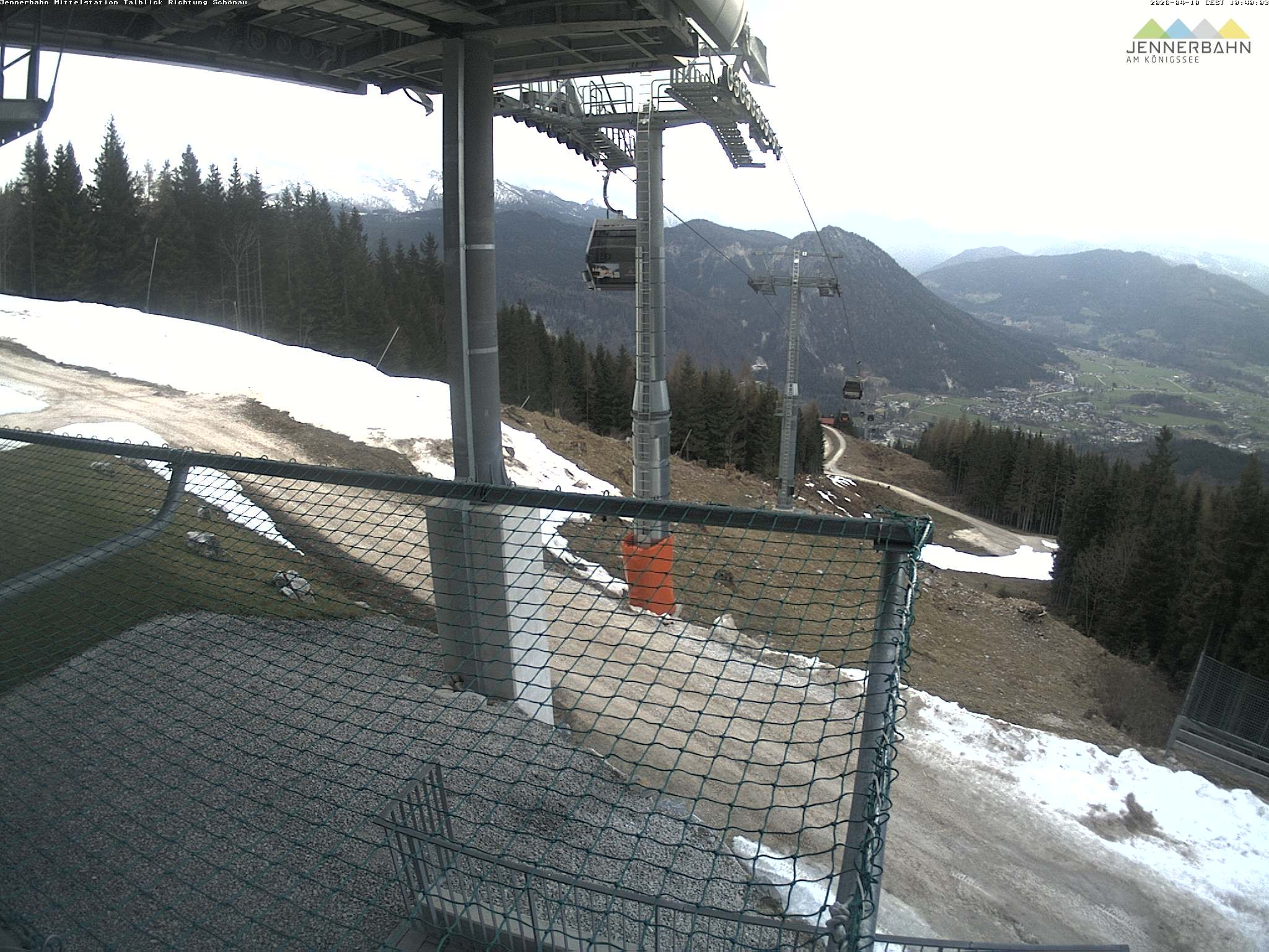 Archiv Foto Webcam Blick von der Mittelstation der Jennerbahn