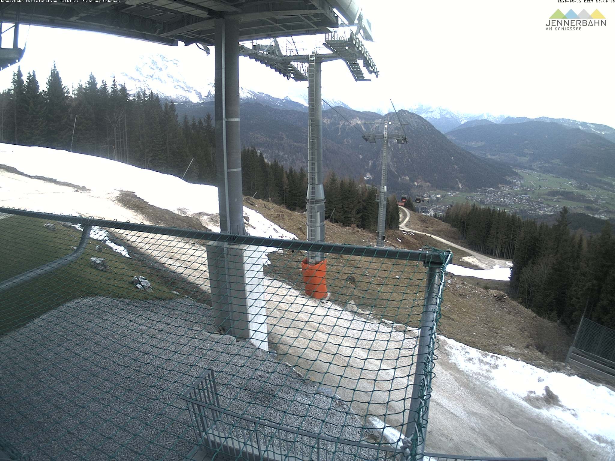 Archiv Foto Webcam Blick von der Mittelstation der Jennerbahn