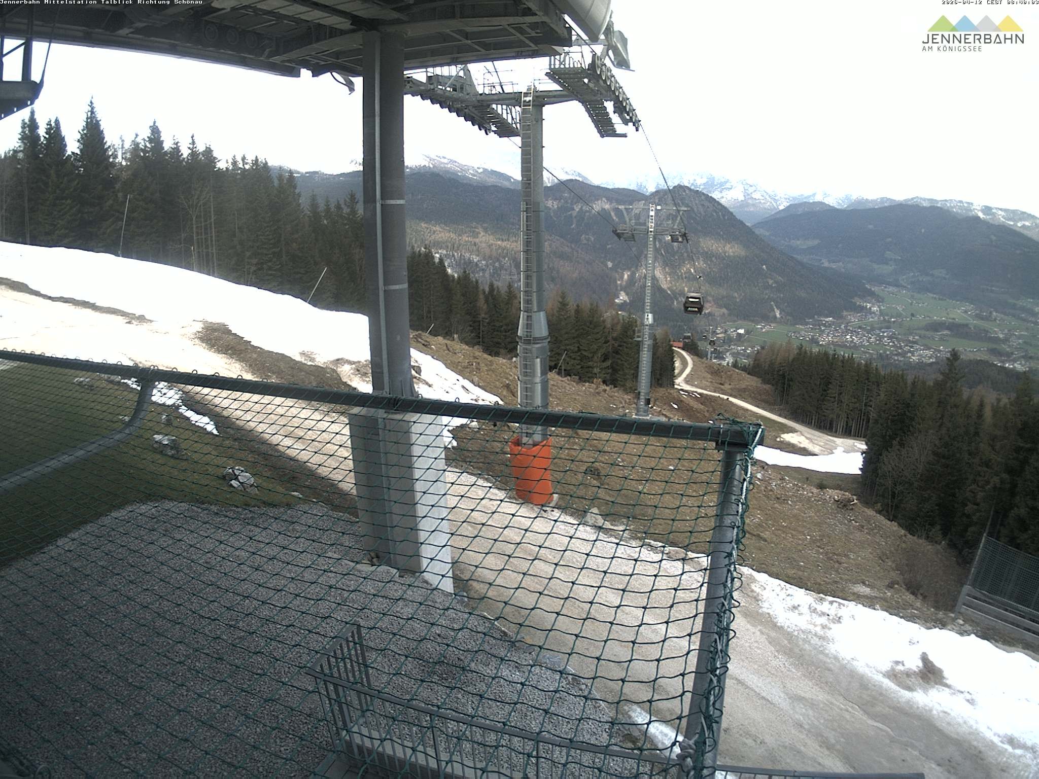 Archiv Foto Webcam Blick von der Mittelstation der Jennerbahn
