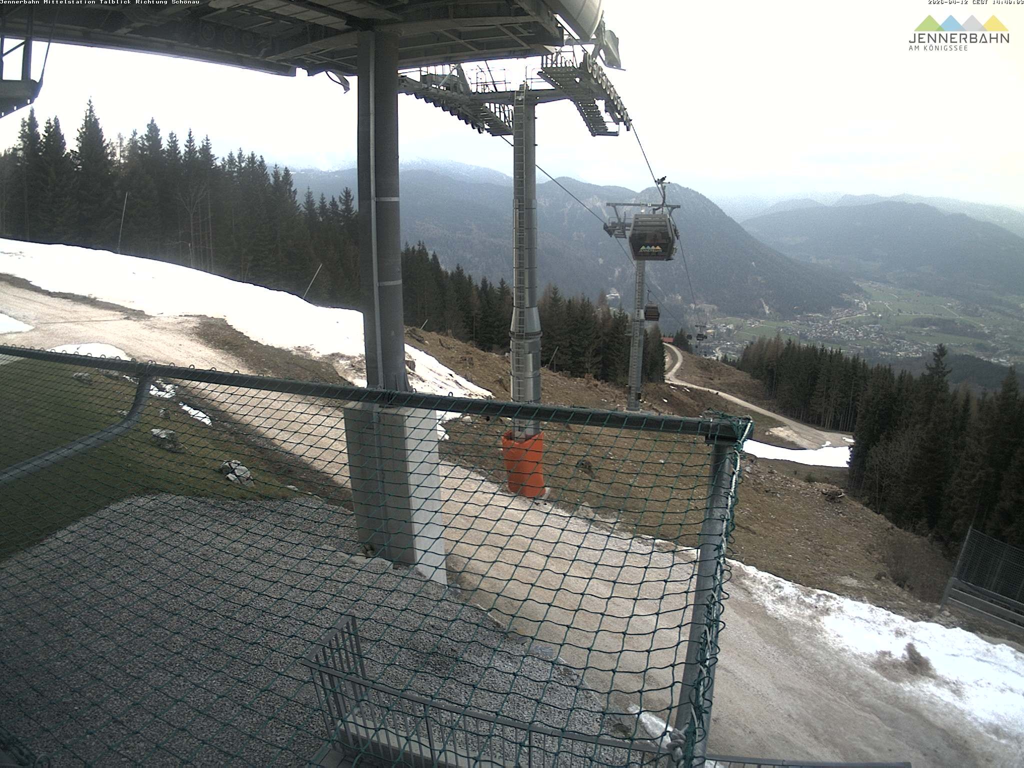 Archiv Foto Webcam Blick von der Mittelstation der Jennerbahn