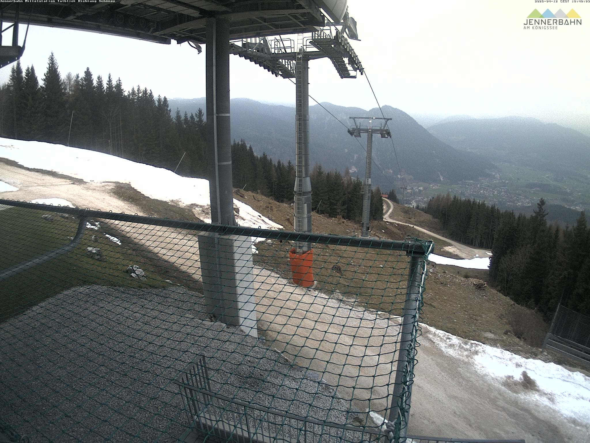 Archiv Foto Webcam Blick von der Mittelstation der Jennerbahn