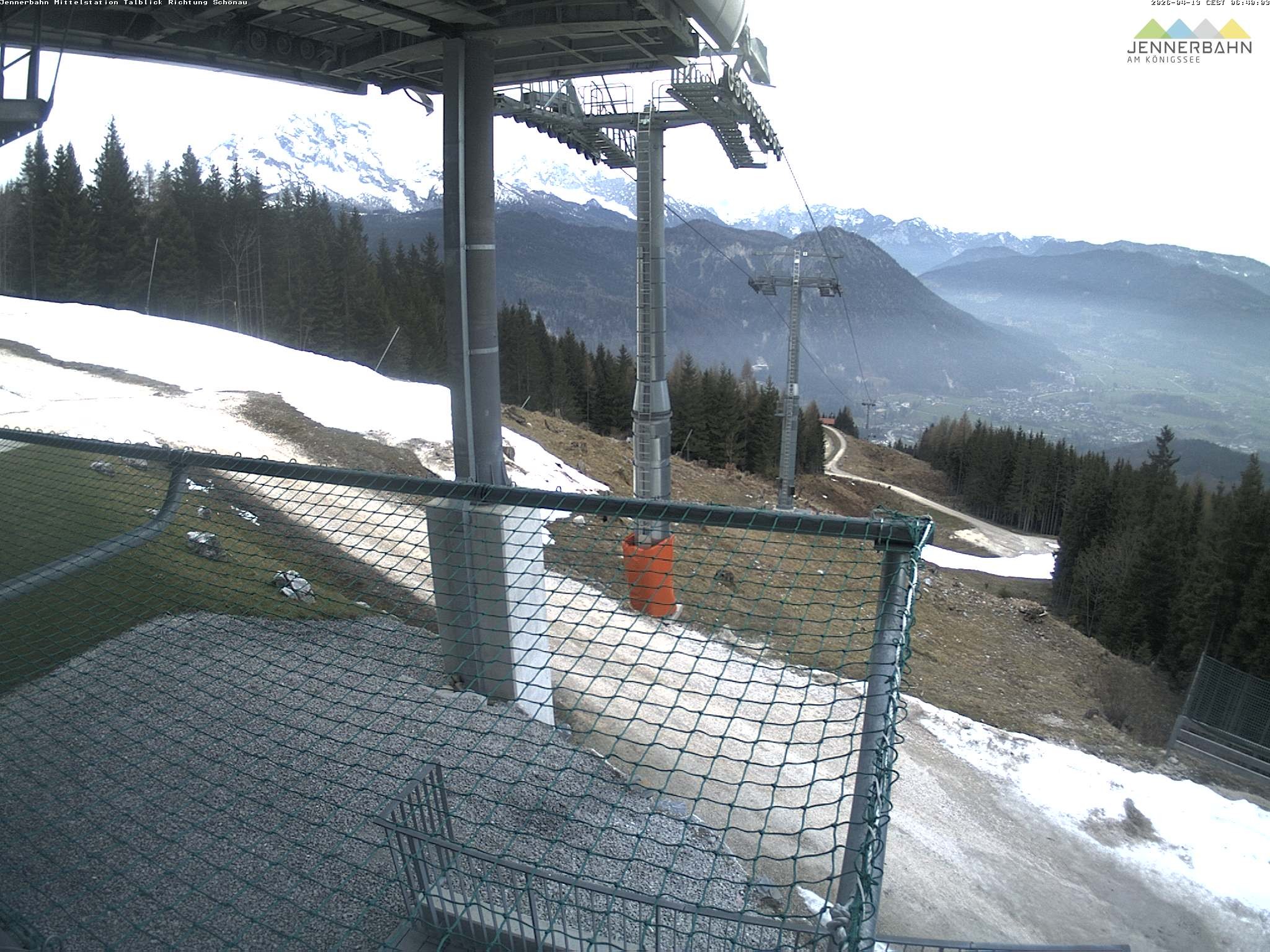 Archiv Foto Webcam Blick von der Mittelstation der Jennerbahn