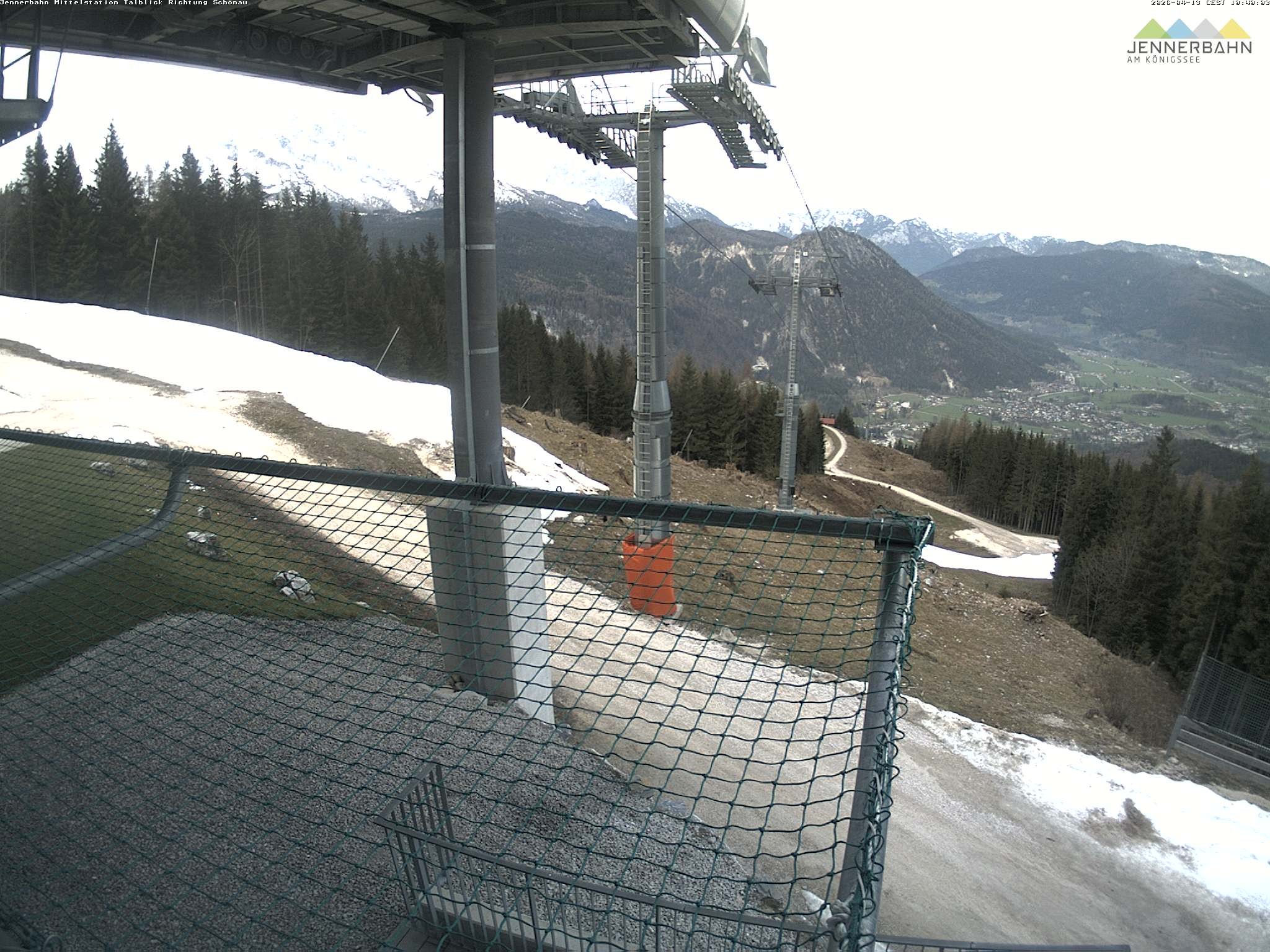 Archiv Foto Webcam Blick von der Mittelstation der Jennerbahn