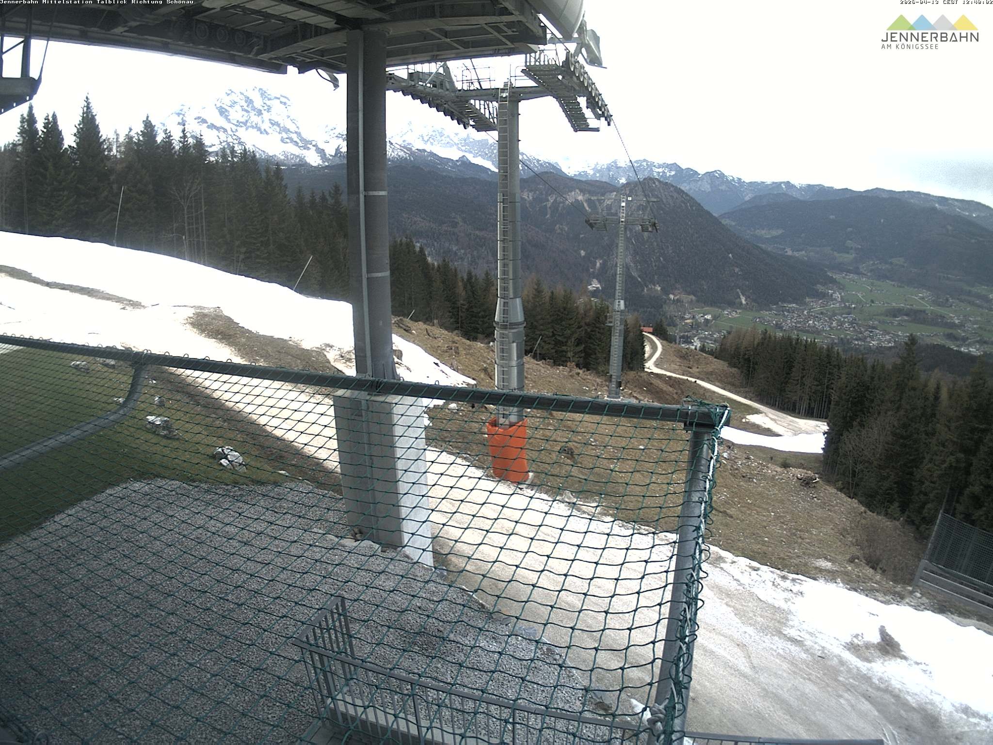 Archiv Foto Webcam Blick von der Mittelstation der Jennerbahn