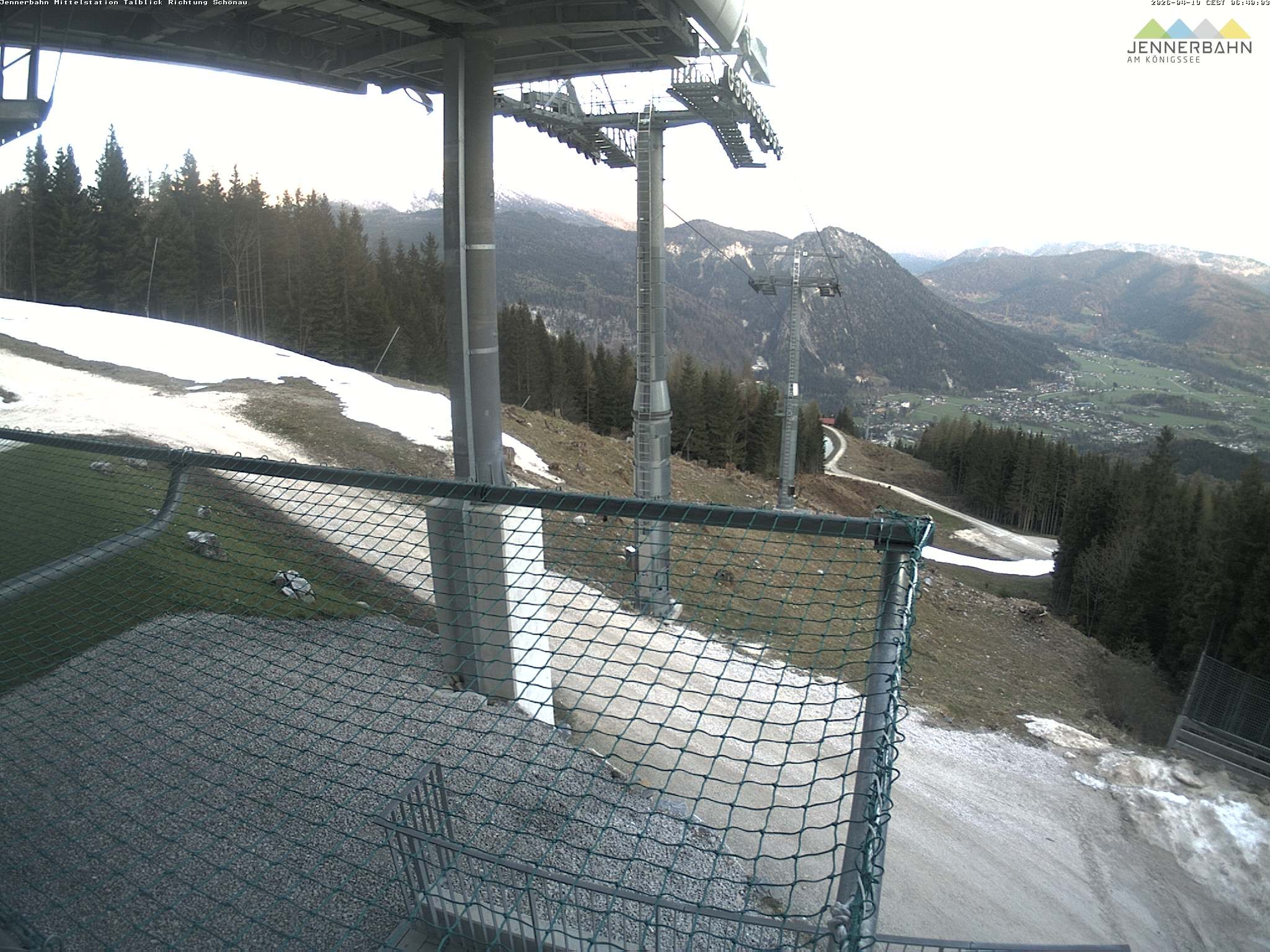 Archiv Foto Webcam Blick von der Mittelstation der Jennerbahn