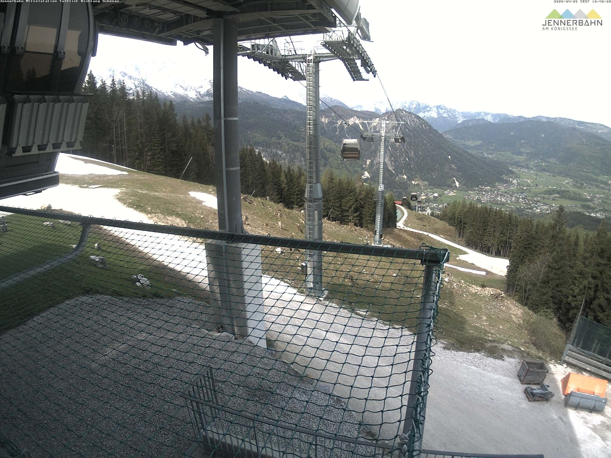 Archiv Foto Webcam Blick von der Mittelstation der Jennerbahn