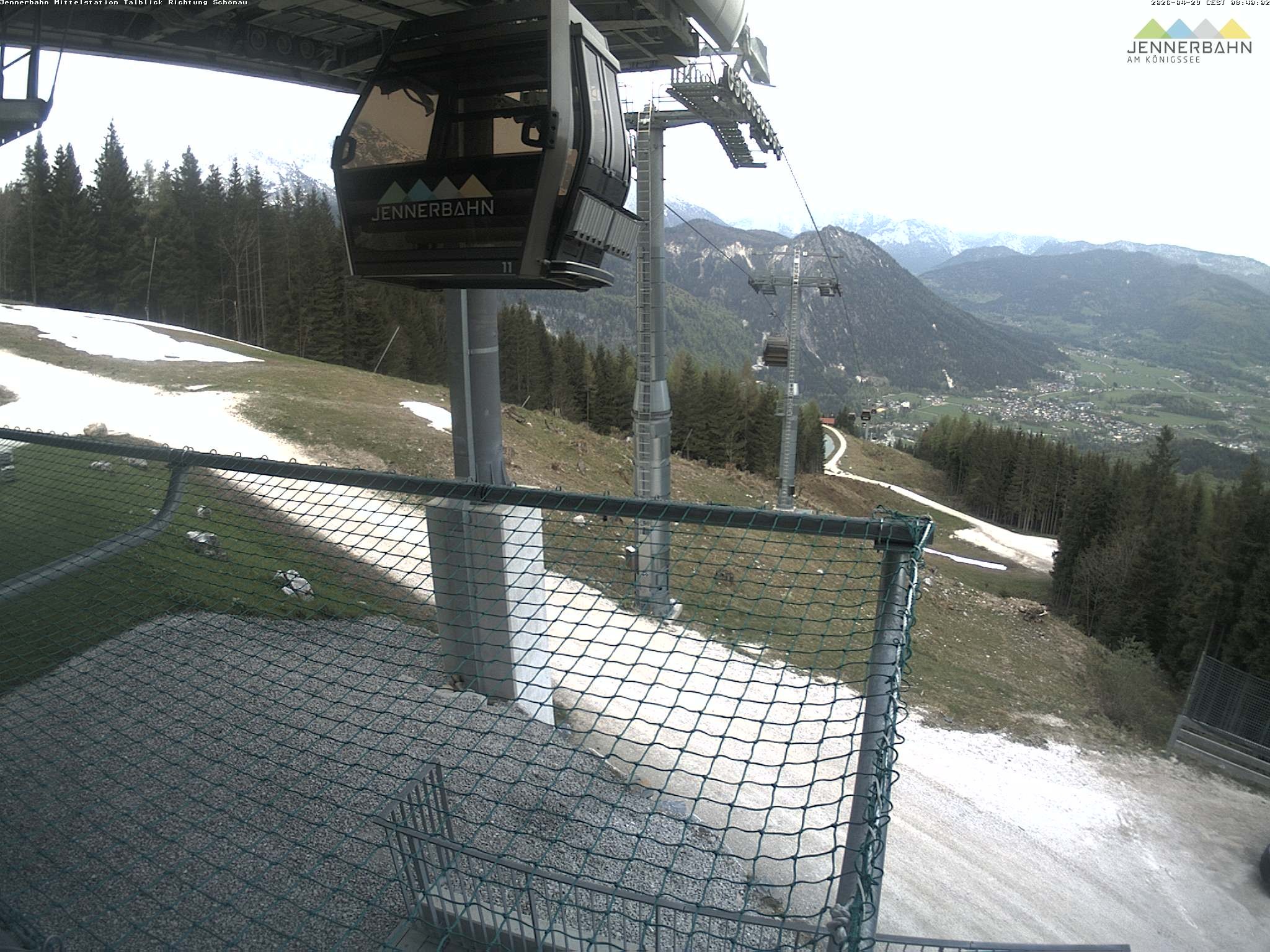 Archiv Foto Webcam Blick von der Mittelstation der Jennerbahn