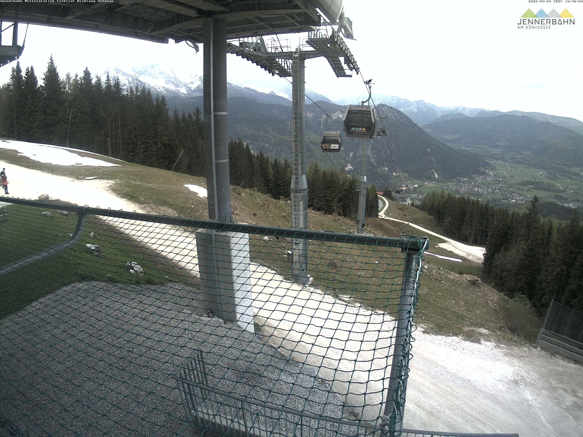 Archiv Foto Webcam Blick von der Mittelstation der Jennerbahn