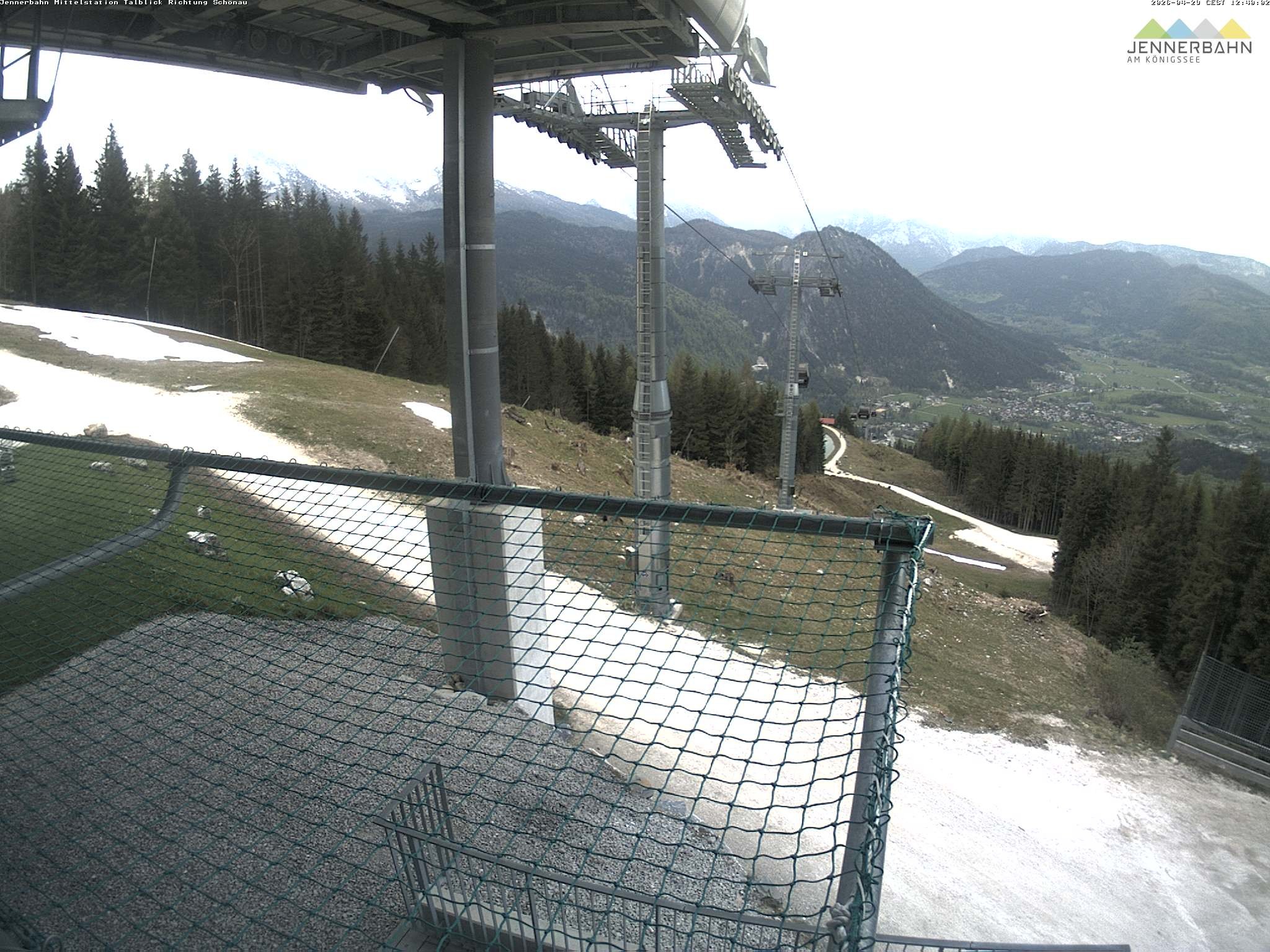 Archiv Foto Webcam Blick von der Mittelstation der Jennerbahn