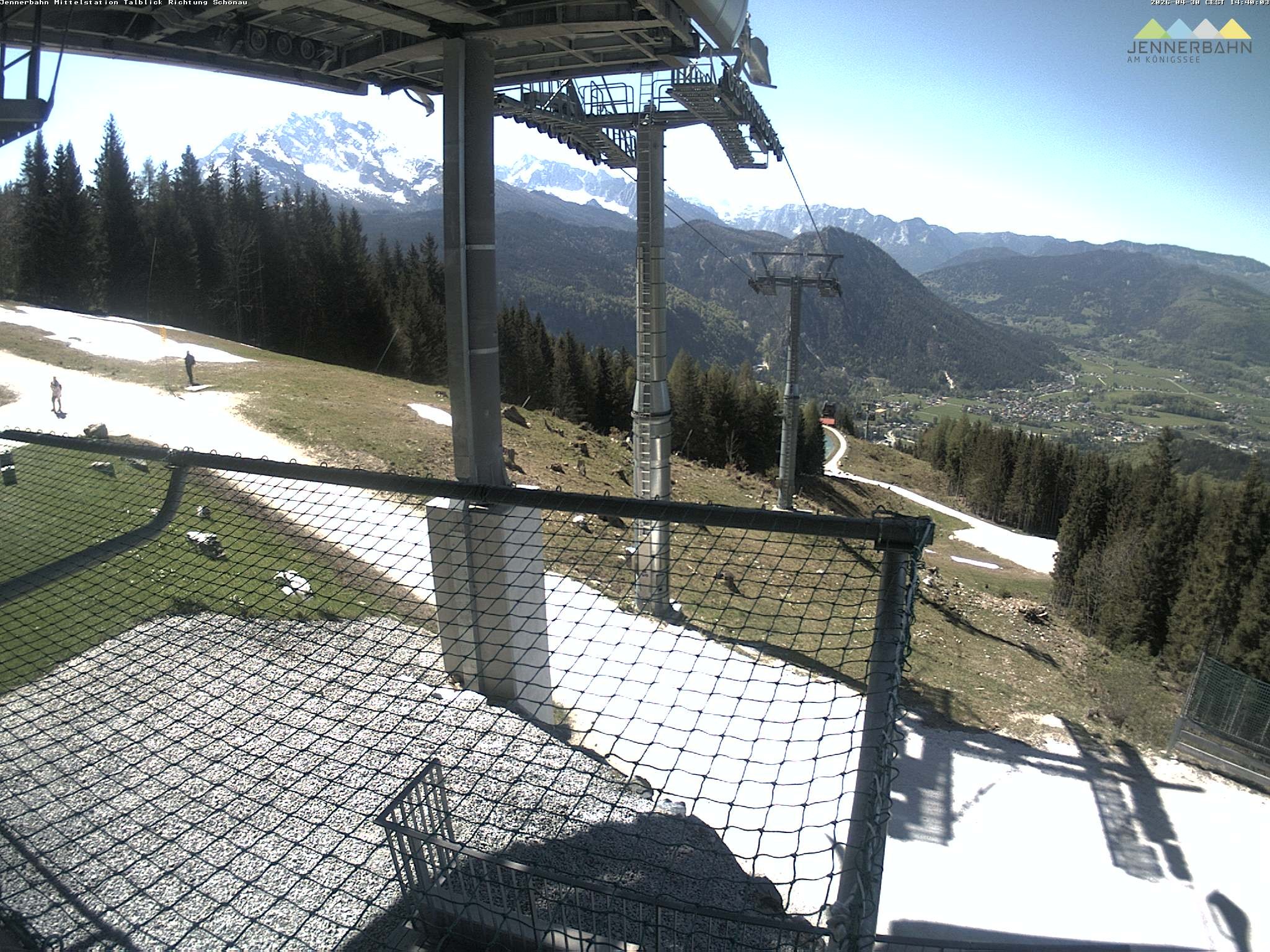 Archiv Foto Webcam Blick von der Mittelstation der Jennerbahn