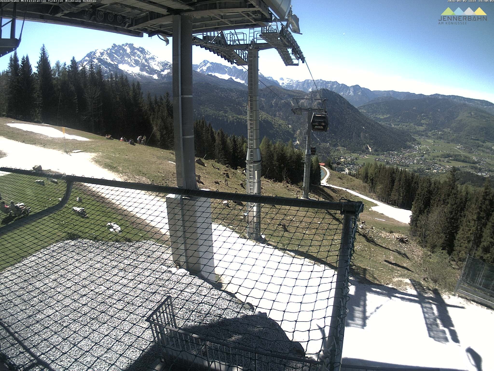 Archiv Foto Webcam Blick von der Mittelstation der Jennerbahn