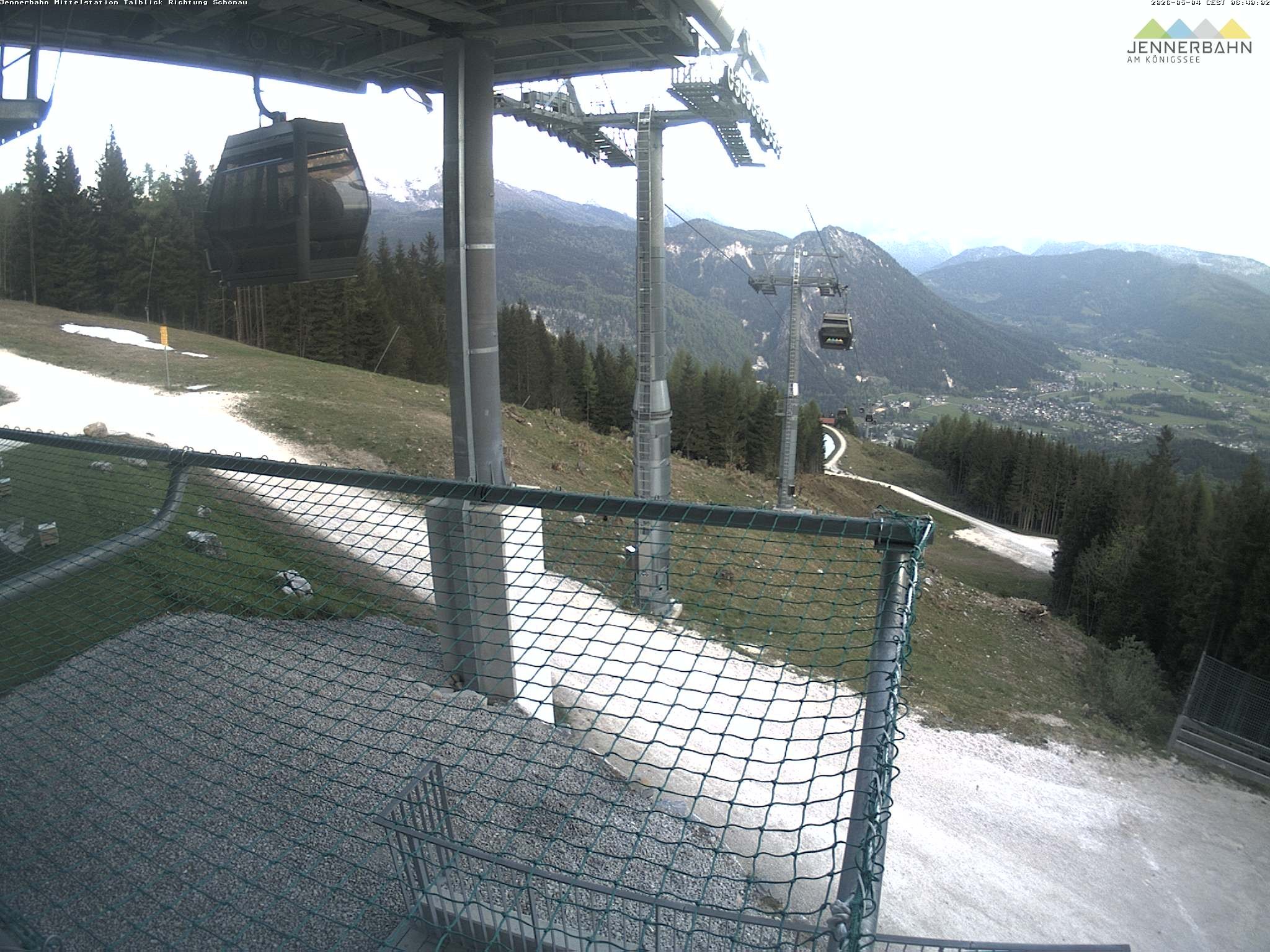 Archiv Foto Webcam Blick von der Mittelstation der Jennerbahn