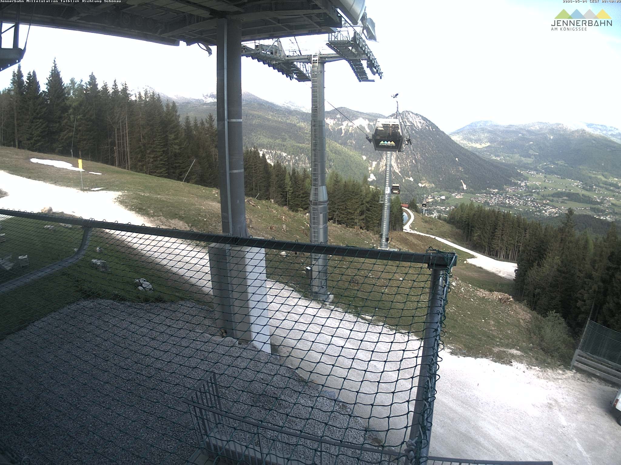 Archiv Foto Webcam Blick von der Mittelstation der Jennerbahn