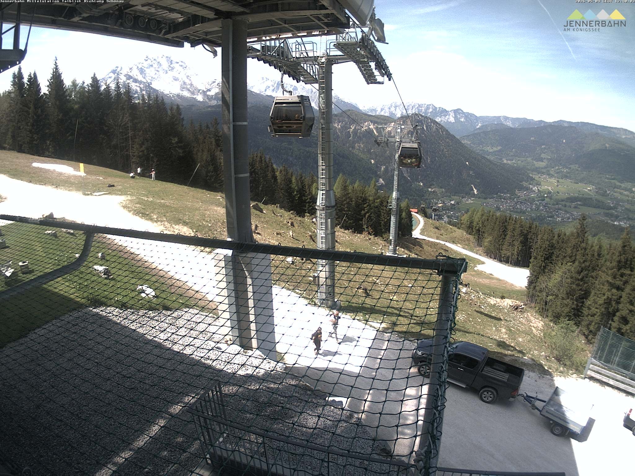 Archiv Foto Webcam Blick von der Mittelstation der Jennerbahn