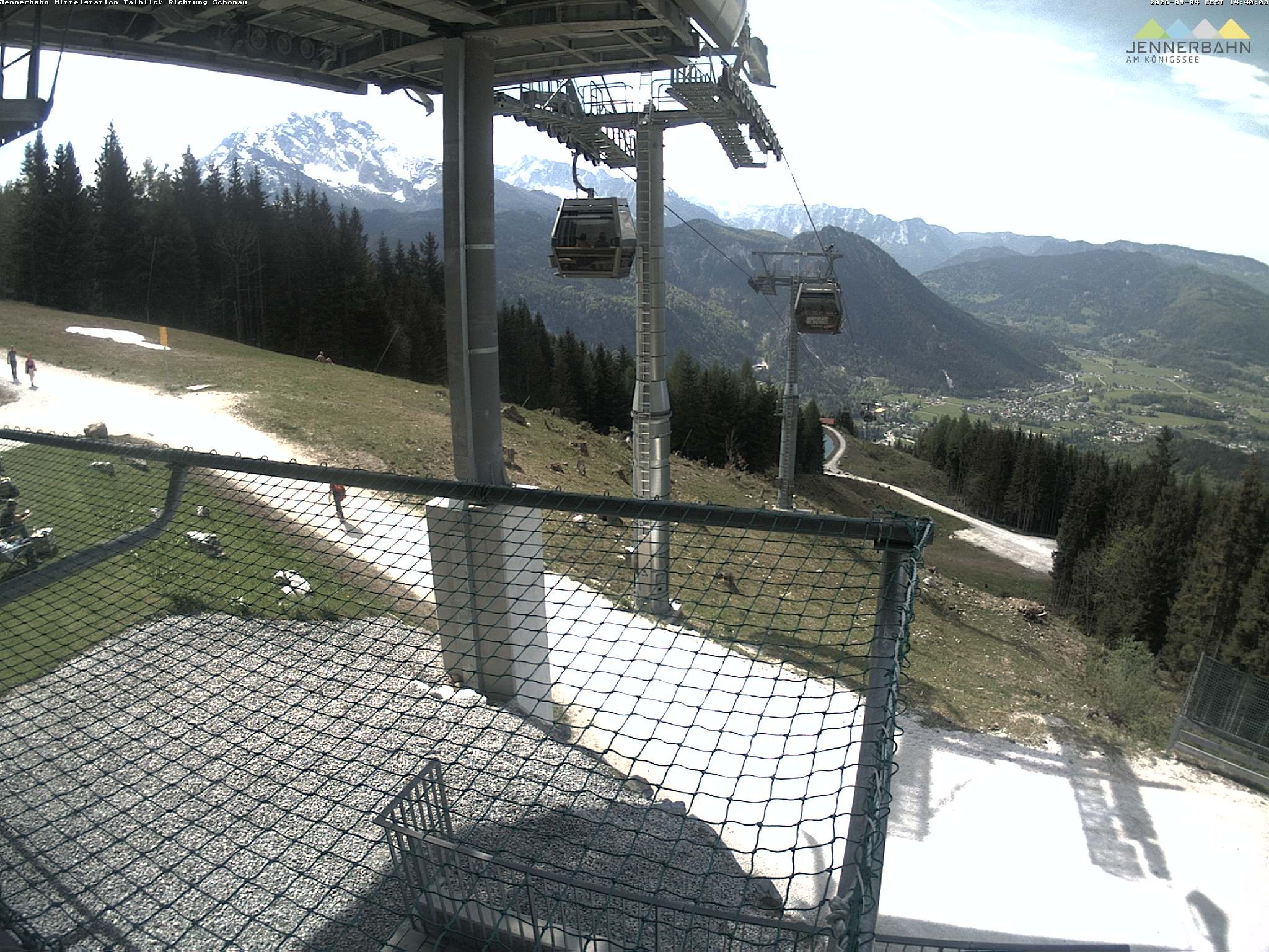 Archiv Foto Webcam Blick von der Mittelstation der Jennerbahn