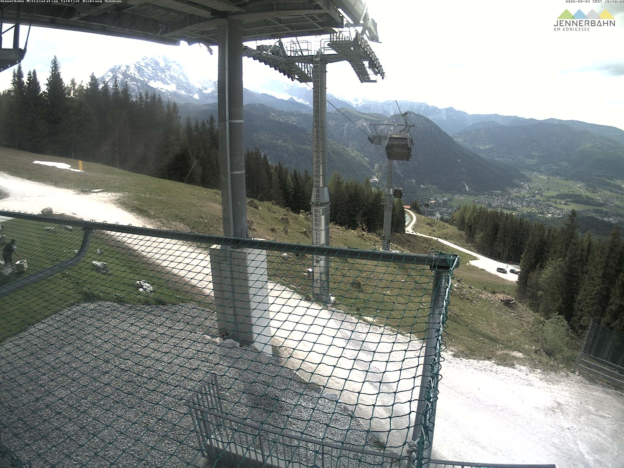 Archiv Foto Webcam Blick von der Mittelstation der Jennerbahn
