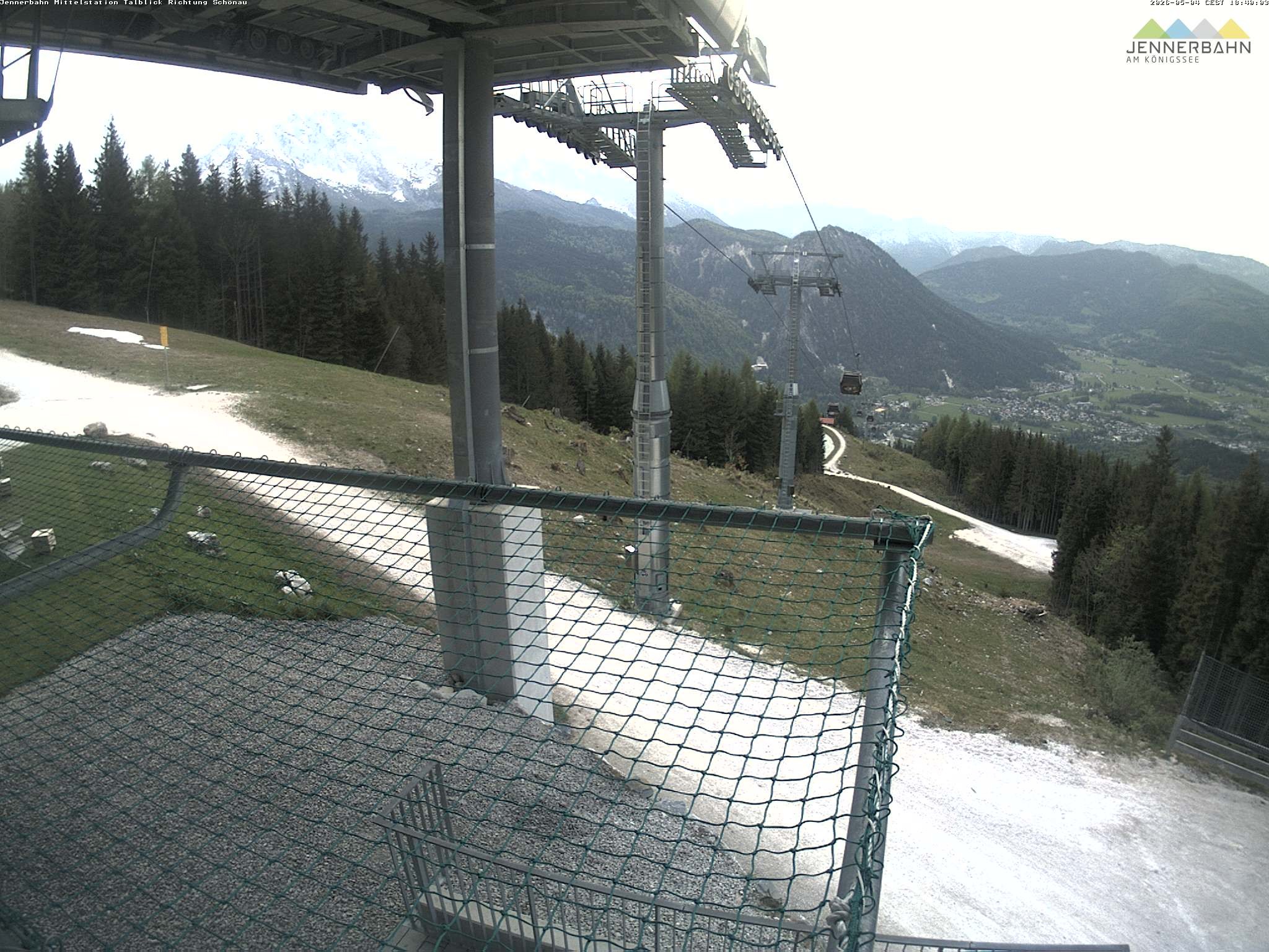 Archiv Foto Webcam Blick von der Mittelstation der Jennerbahn