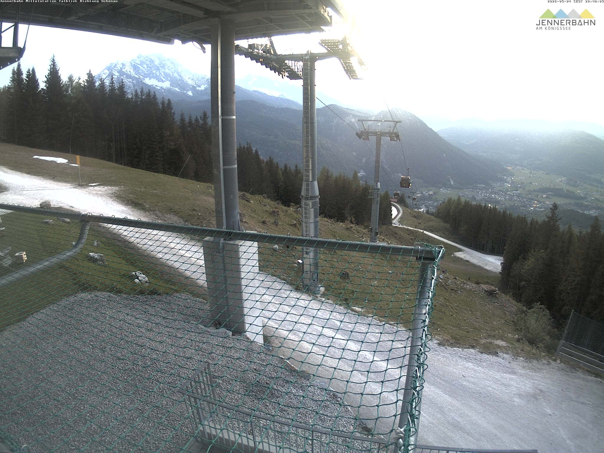 Archiv Foto Webcam Blick von der Mittelstation der Jennerbahn