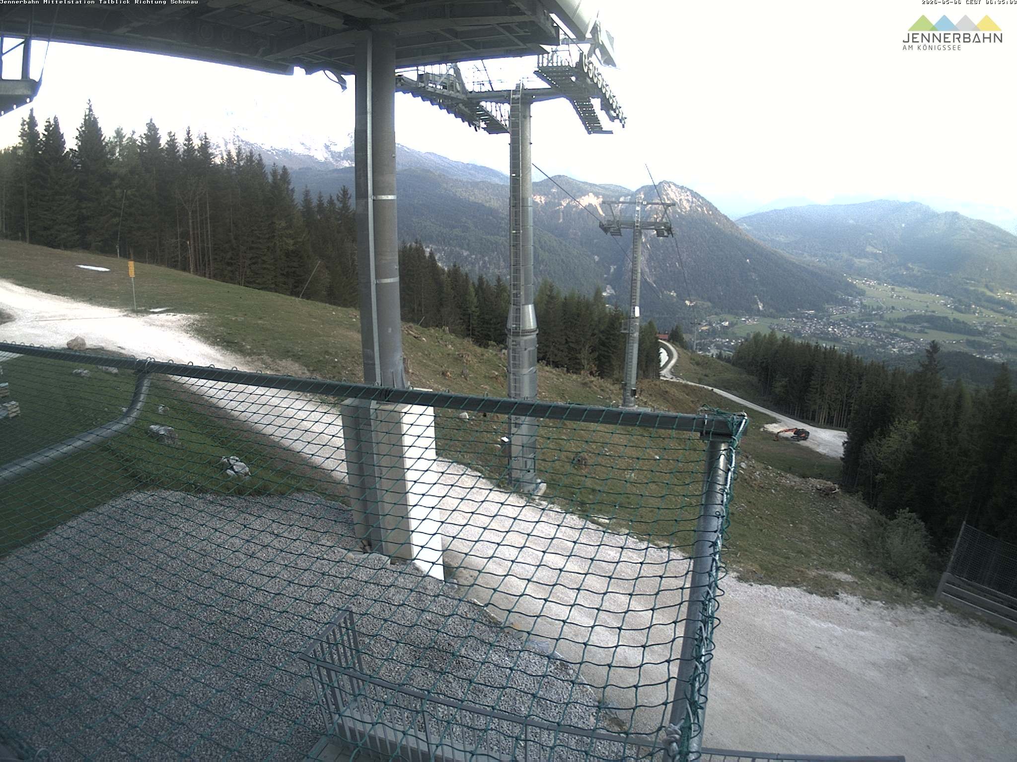 Archiv Foto Webcam Blick von der Mittelstation der Jennerbahn