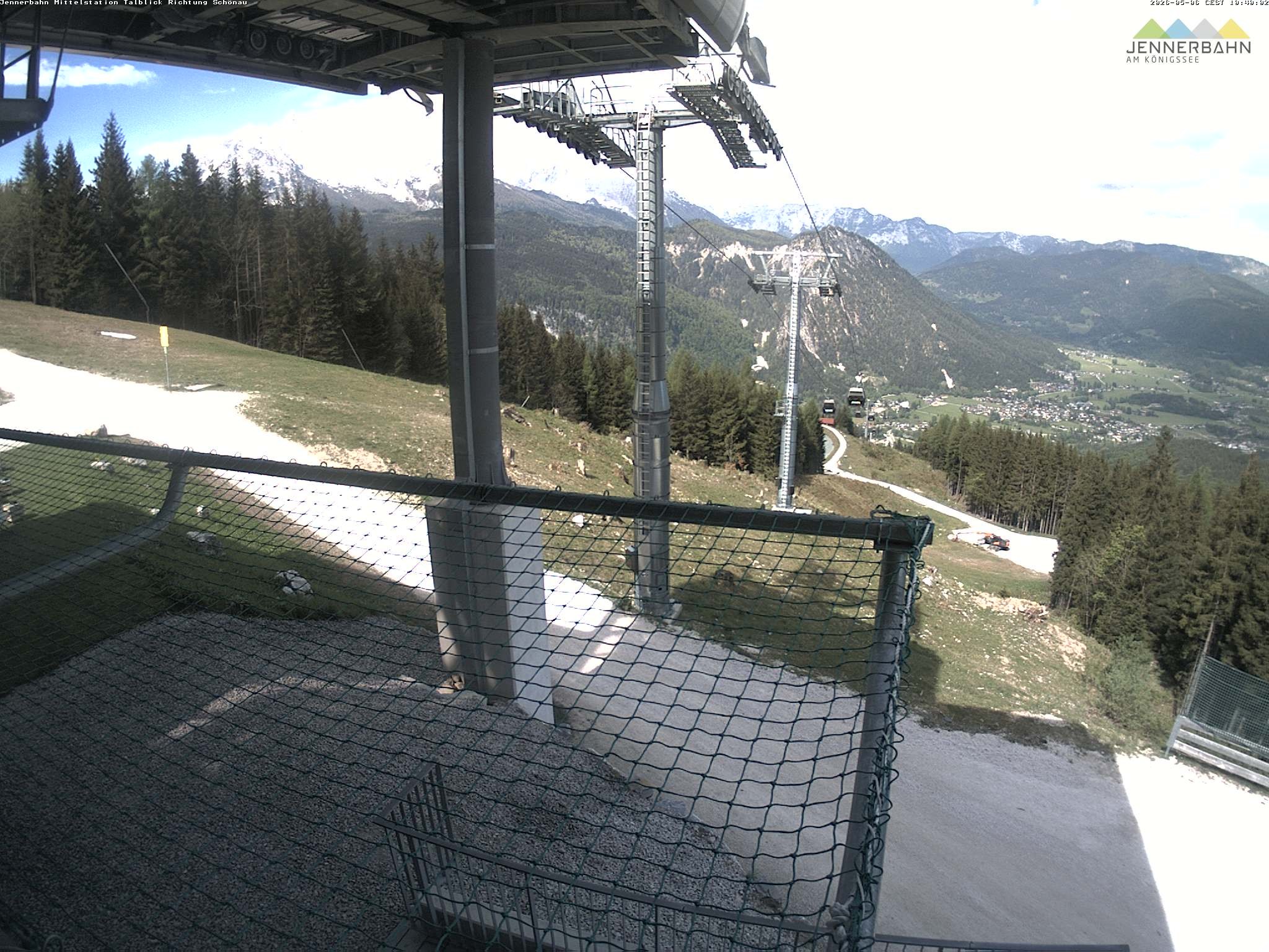 Archiv Foto Webcam Blick von der Mittelstation der Jennerbahn