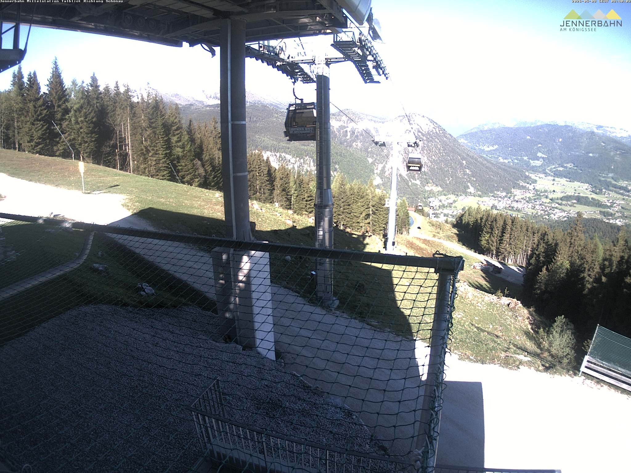 Archiv Foto Webcam Blick von der Mittelstation der Jennerbahn