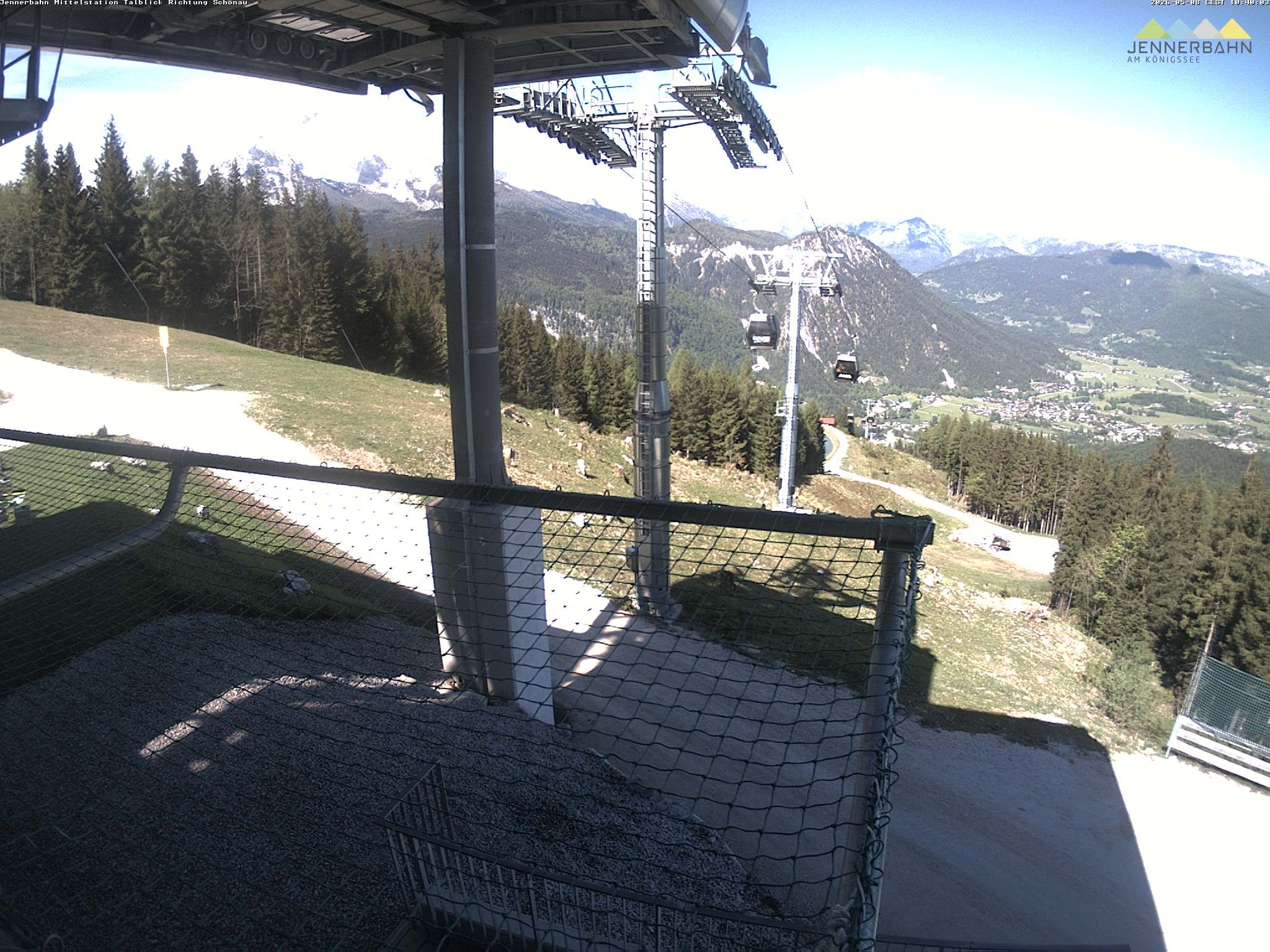 Archiv Foto Webcam Blick von der Mittelstation der Jennerbahn