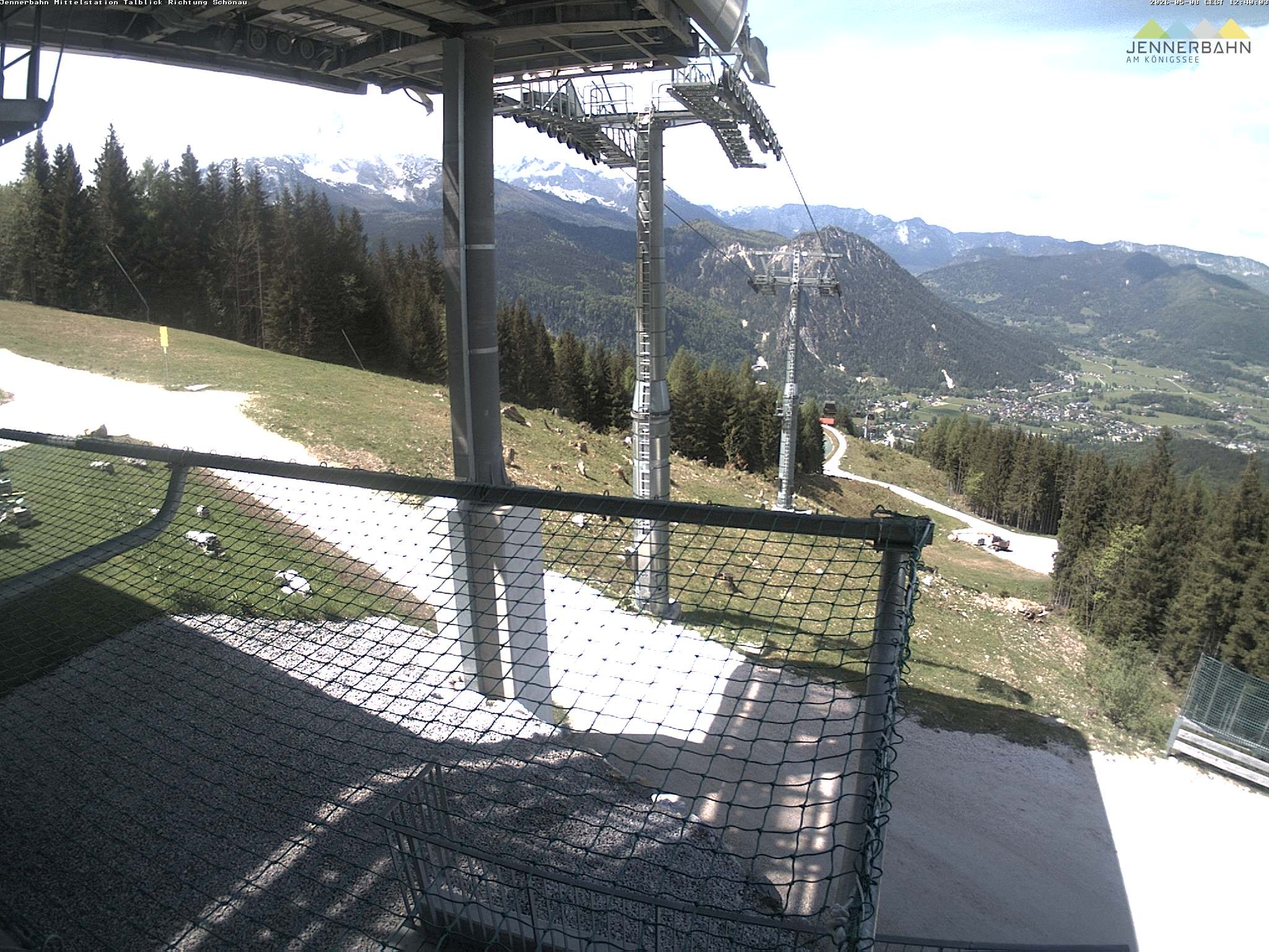 Archiv Foto Webcam Blick von der Mittelstation der Jennerbahn