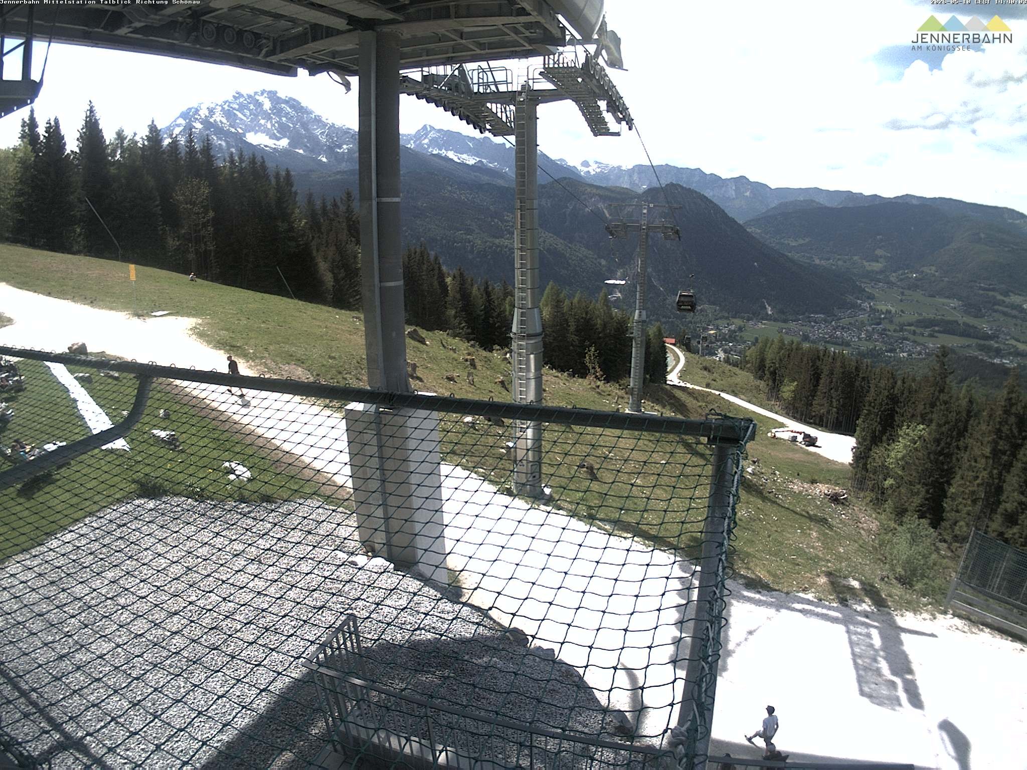 Archiv Foto Webcam Blick von der Mittelstation der Jennerbahn