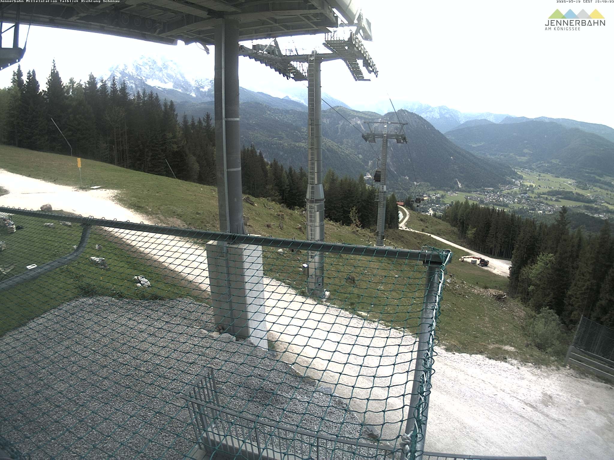 Archiv Foto Webcam Blick von der Mittelstation der Jennerbahn