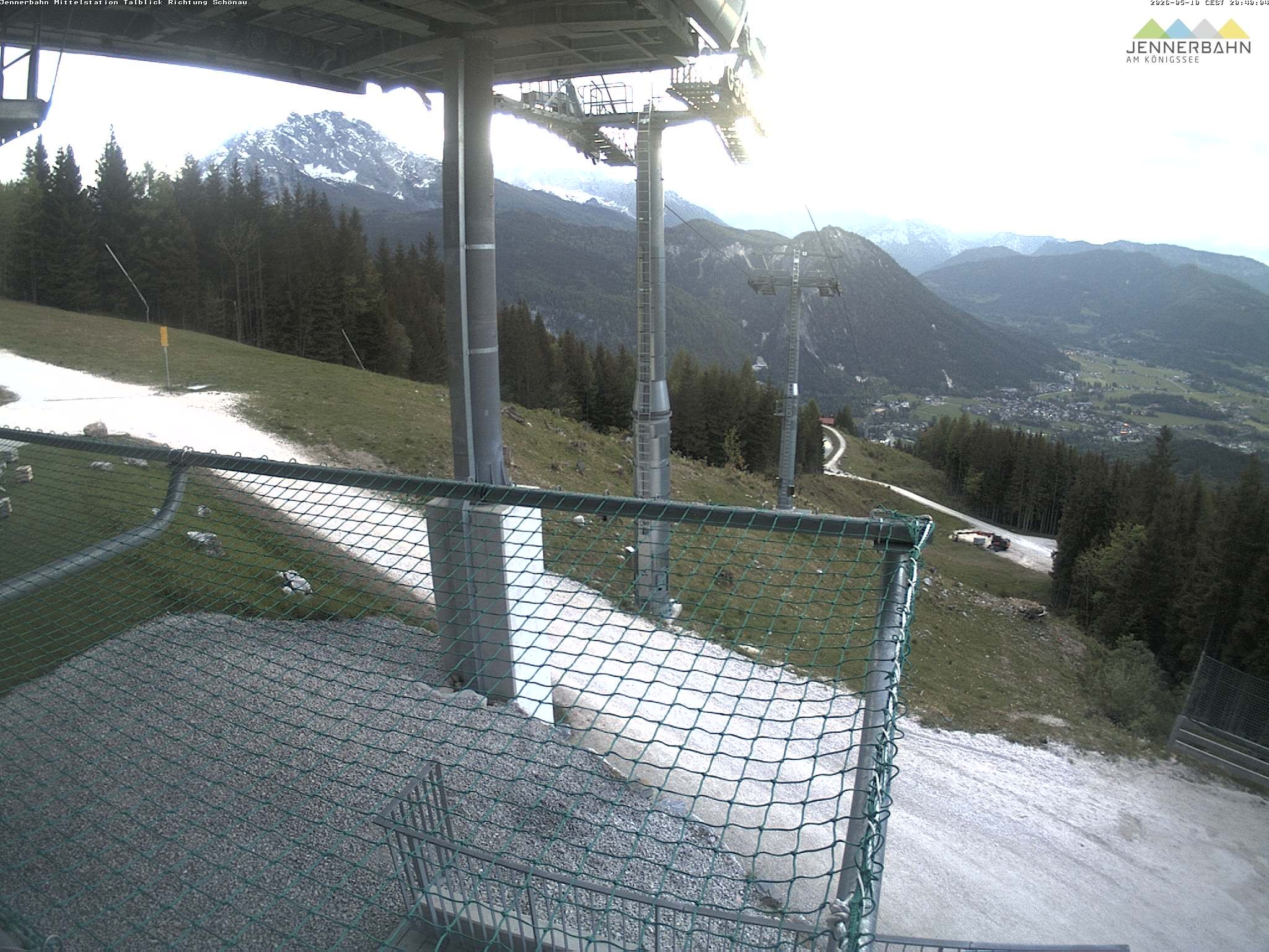 Archiv Foto Webcam Blick von der Mittelstation der Jennerbahn
