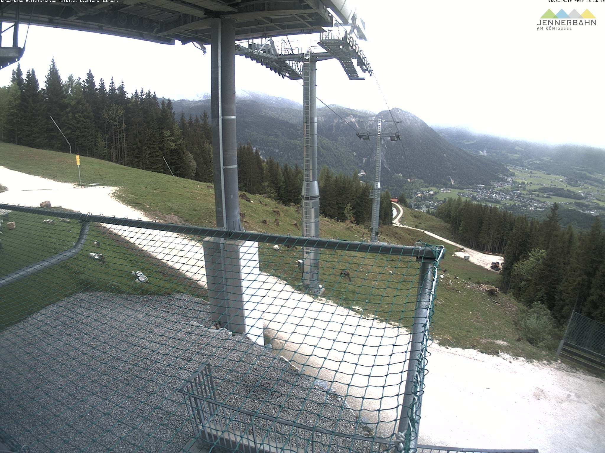 Archiv Foto Webcam Blick von der Mittelstation der Jennerbahn