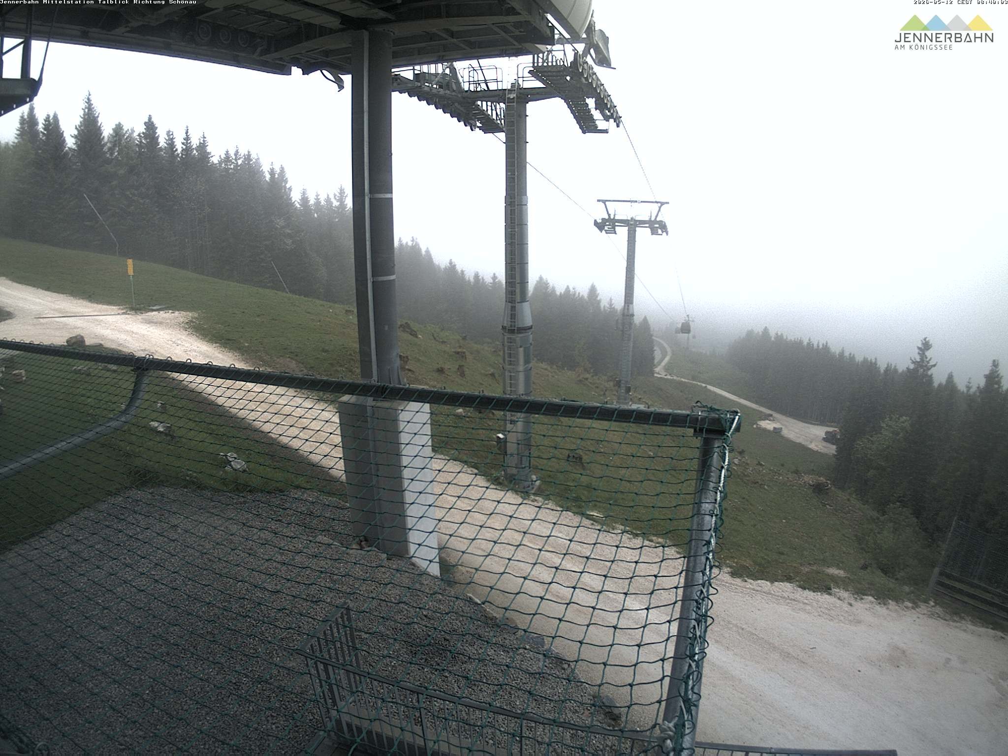 Archiv Foto Webcam Blick von der Mittelstation der Jennerbahn