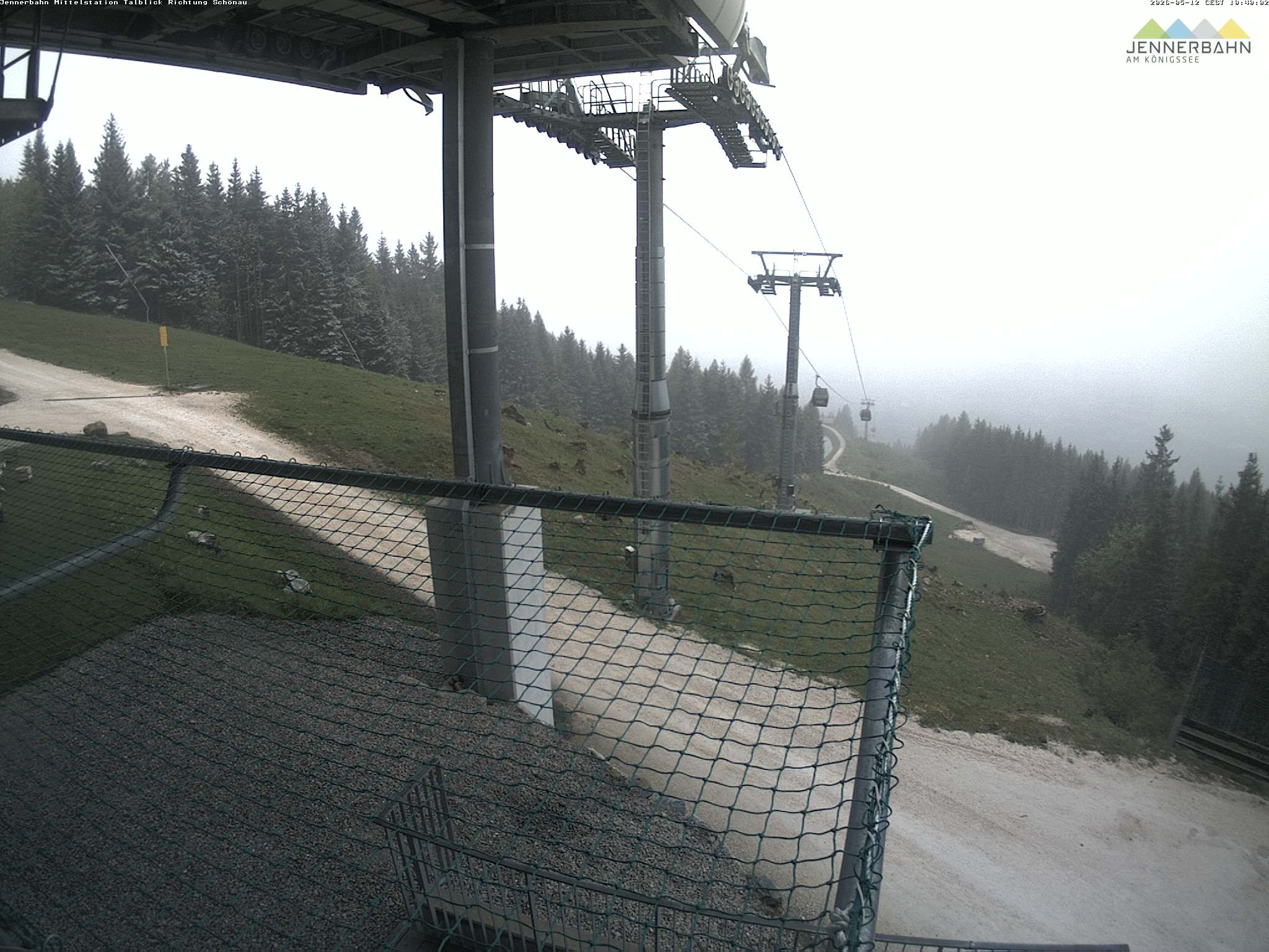 Archiv Foto Webcam Blick von der Mittelstation der Jennerbahn