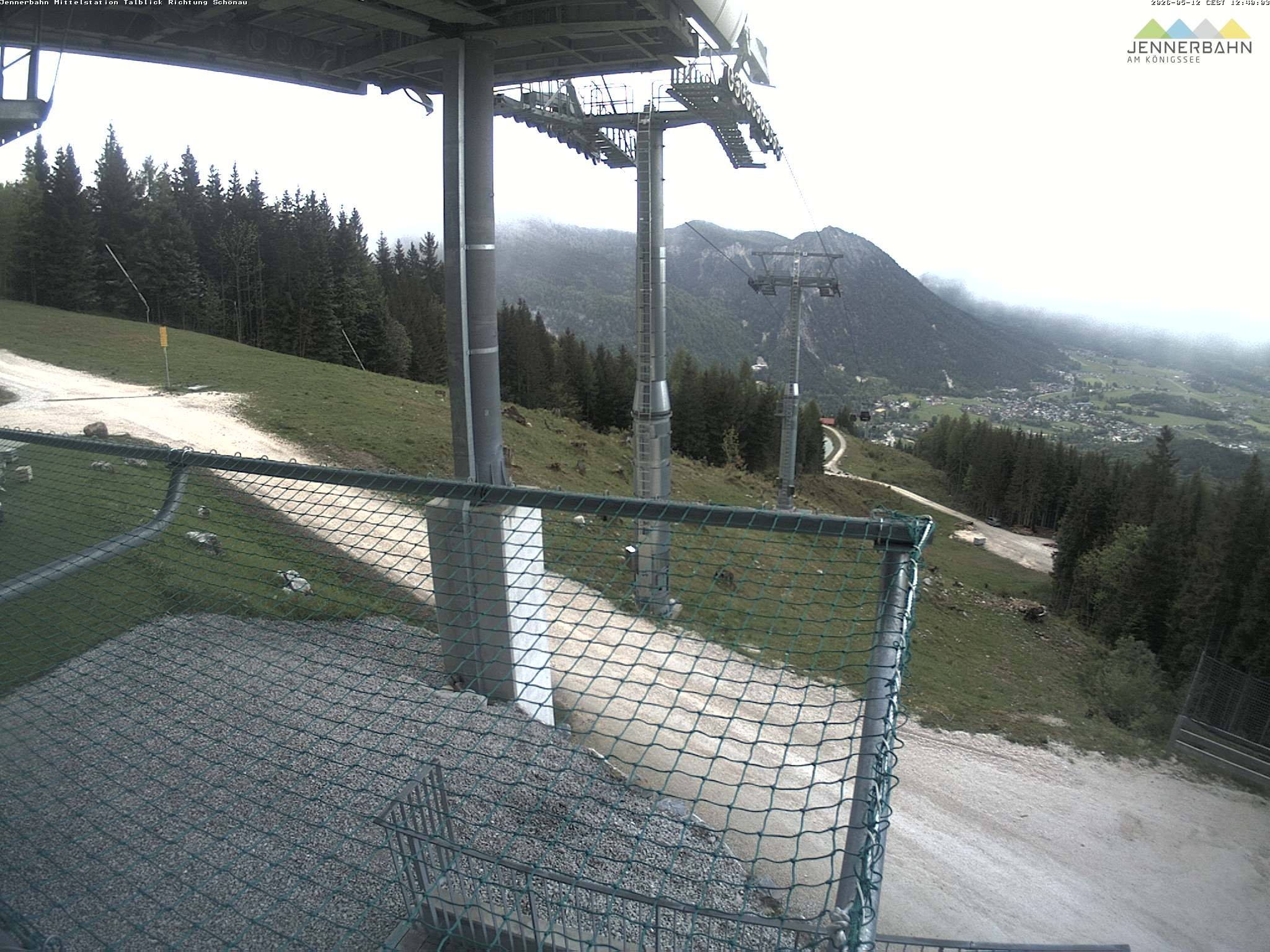 Archiv Foto Webcam Blick von der Mittelstation der Jennerbahn