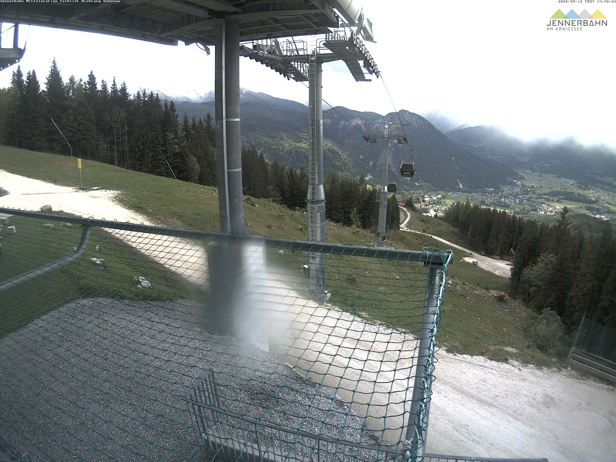 Archiv Foto Webcam Blick von der Mittelstation der Jennerbahn