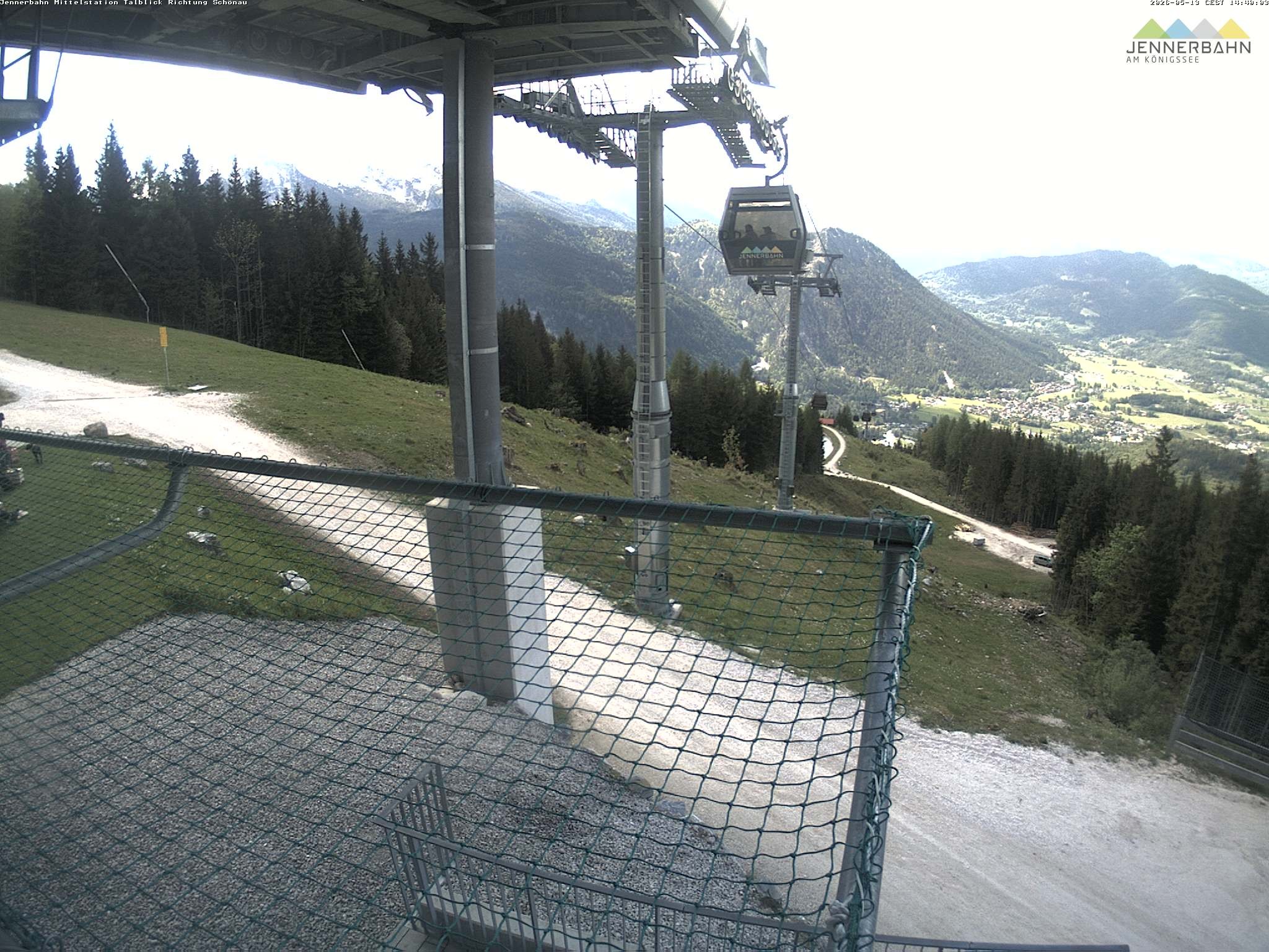 Archiv Foto Webcam Blick von der Mittelstation der Jennerbahn