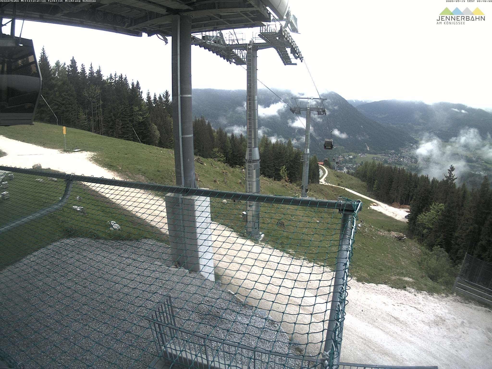 Archiv Foto Webcam Blick von der Mittelstation der Jennerbahn