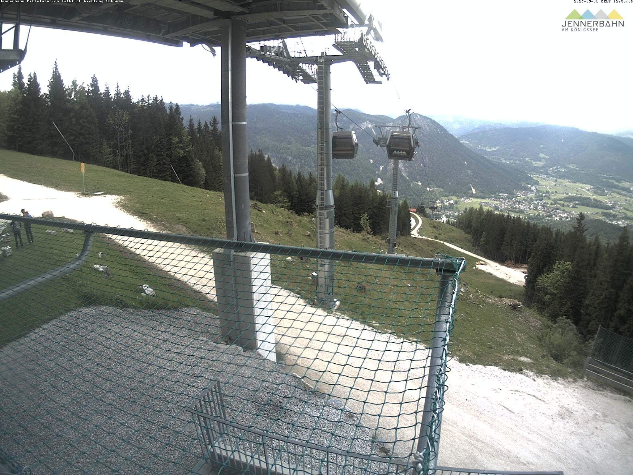 Archiv Foto Webcam Blick von der Mittelstation der Jennerbahn