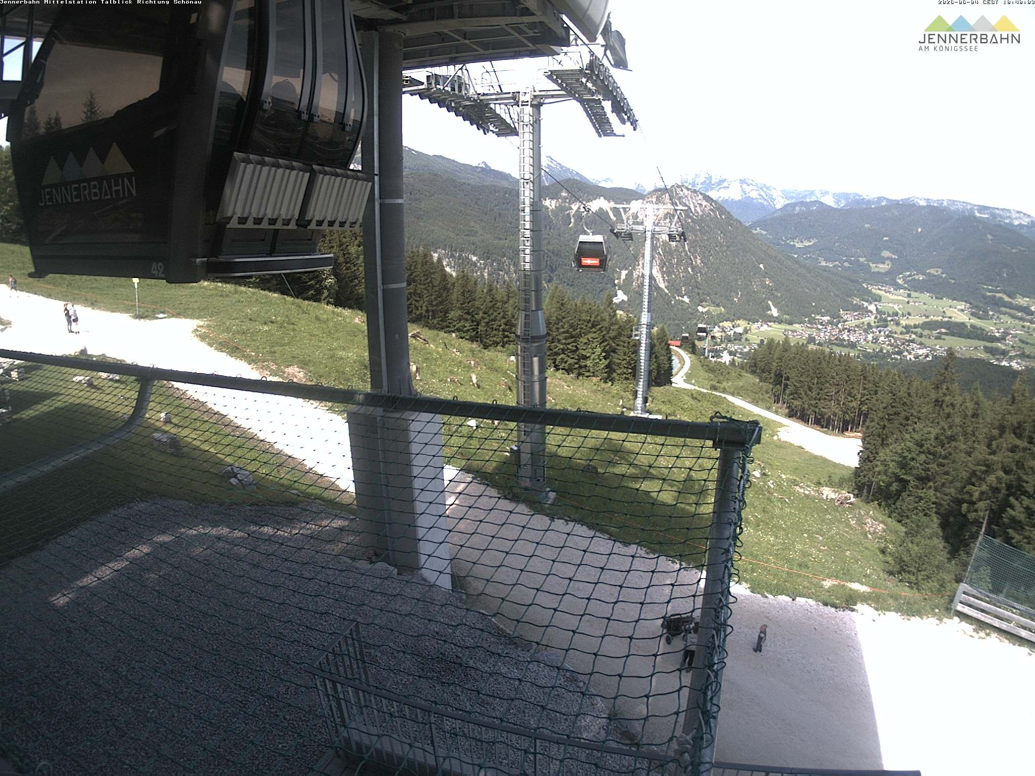 Archiv Foto Webcam Blick von der Mittelstation der Jennerbahn