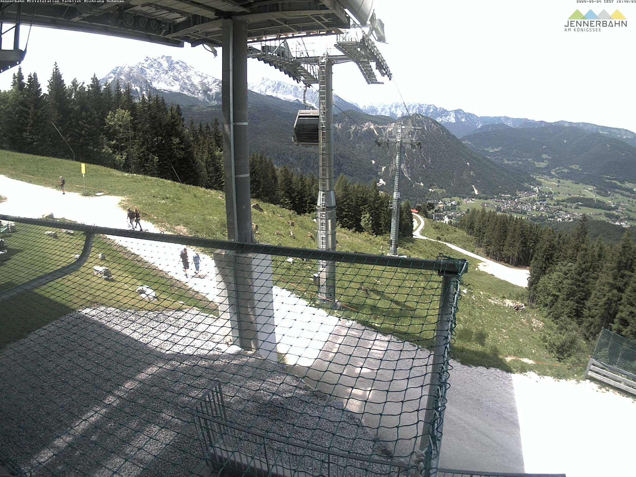 Archiv Foto Webcam Blick von der Mittelstation der Jennerbahn