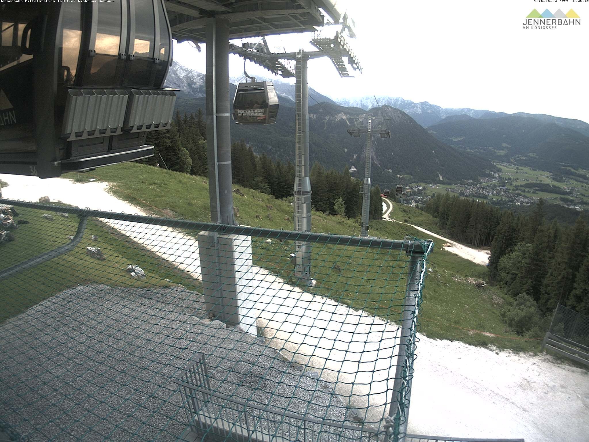Archiv Foto Webcam Blick von der Mittelstation der Jennerbahn