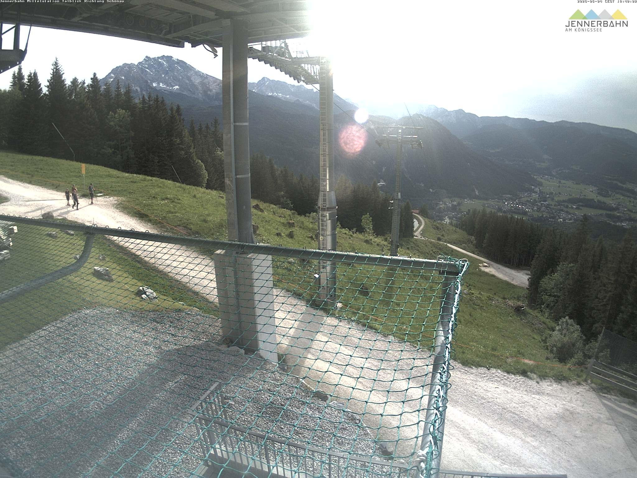 Archiv Foto Webcam Blick von der Mittelstation der Jennerbahn
