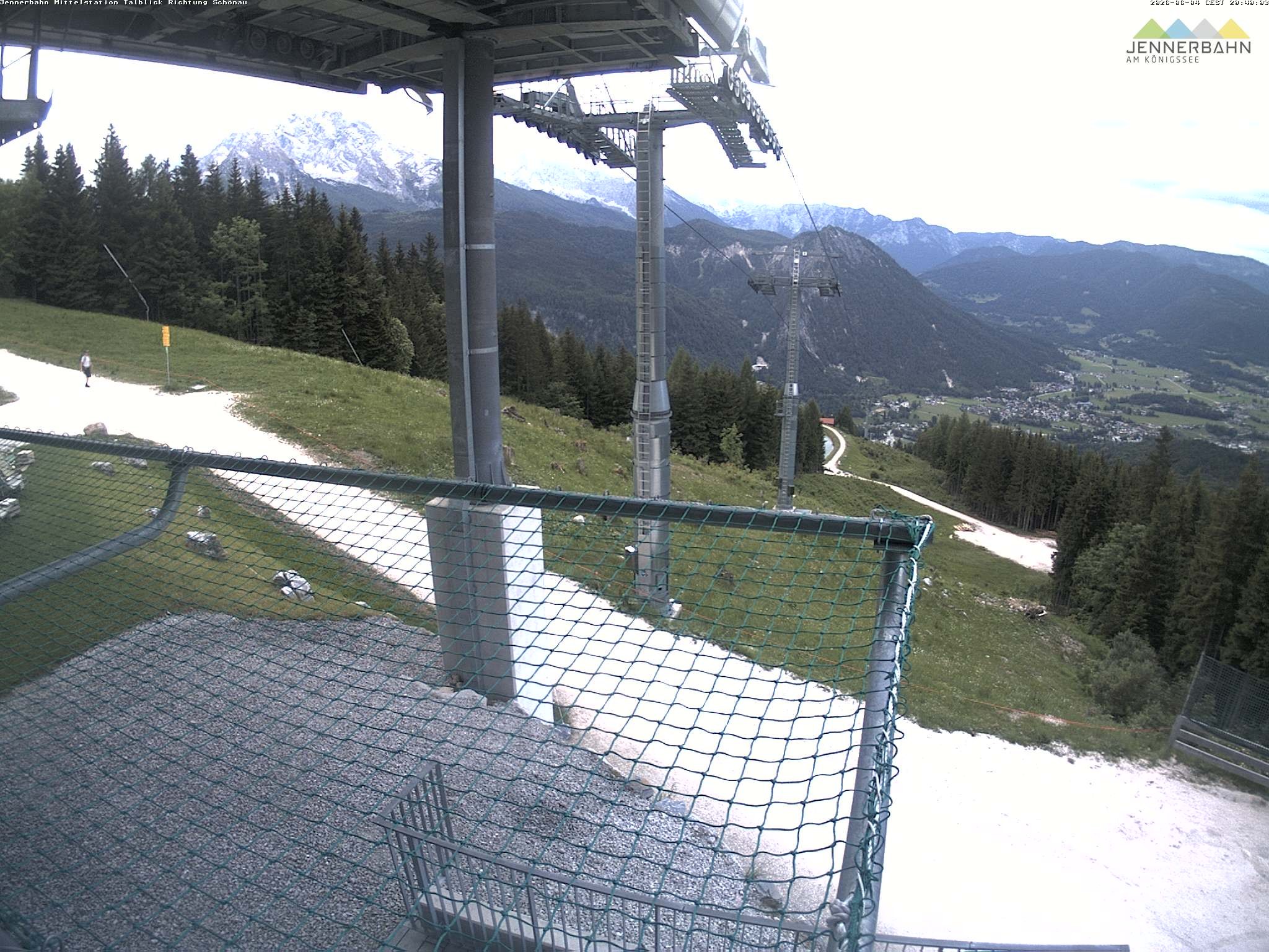 Archiv Foto Webcam Blick von der Mittelstation der Jennerbahn