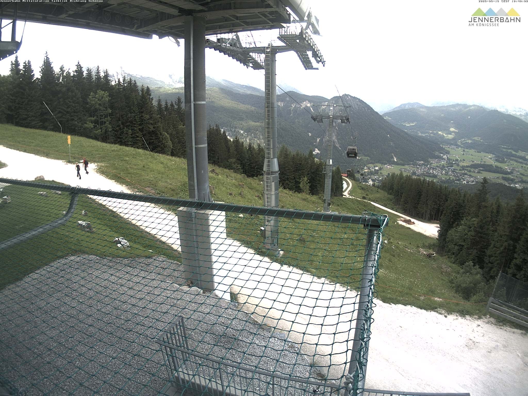 Archiv Foto Webcam Blick von der Mittelstation der Jennerbahn