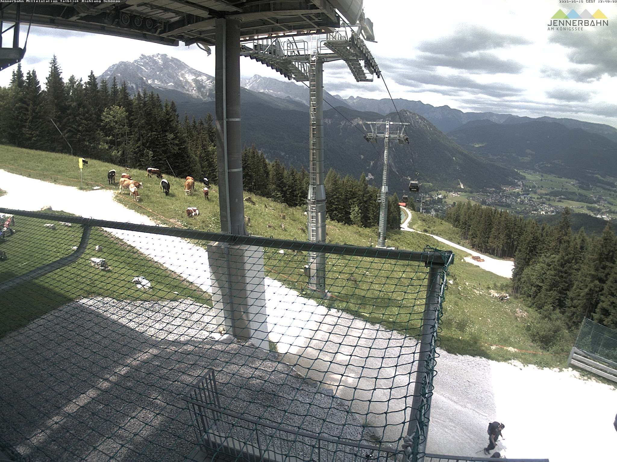 Archiv Foto Webcam Blick von der Mittelstation der Jennerbahn