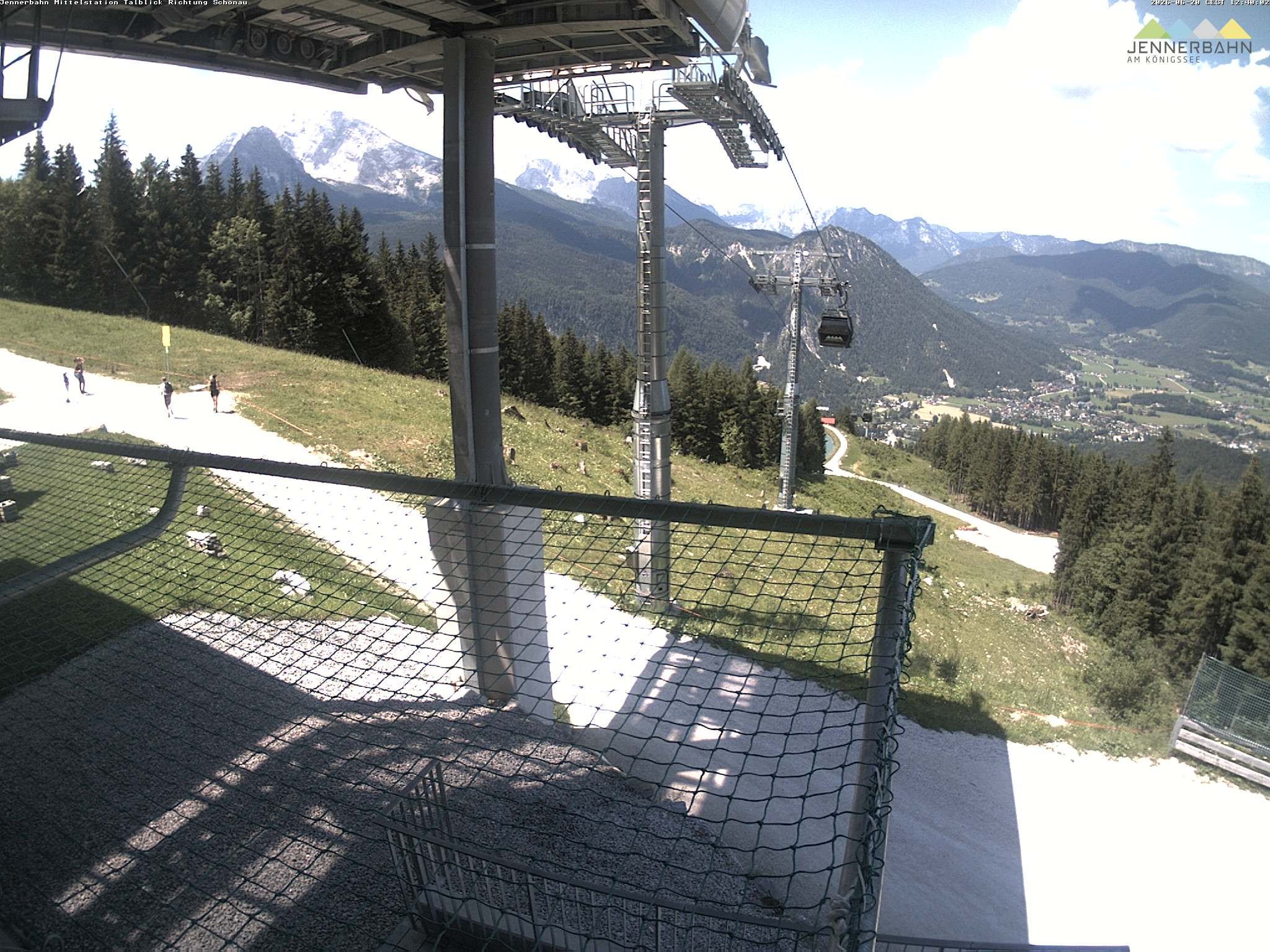 Archiv Foto Webcam Blick von der Mittelstation der Jennerbahn