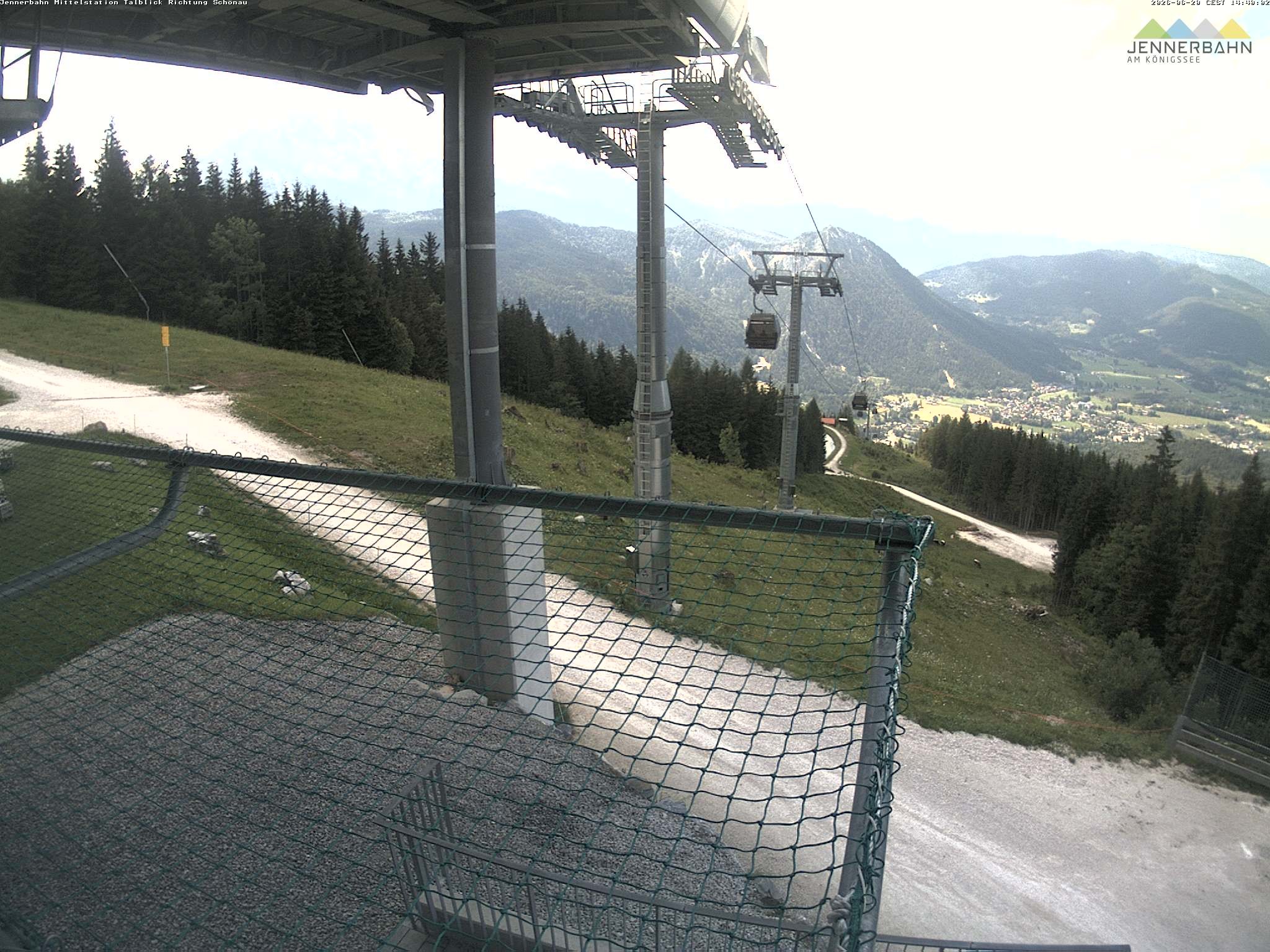 Archiv Foto Webcam Blick von der Mittelstation der Jennerbahn