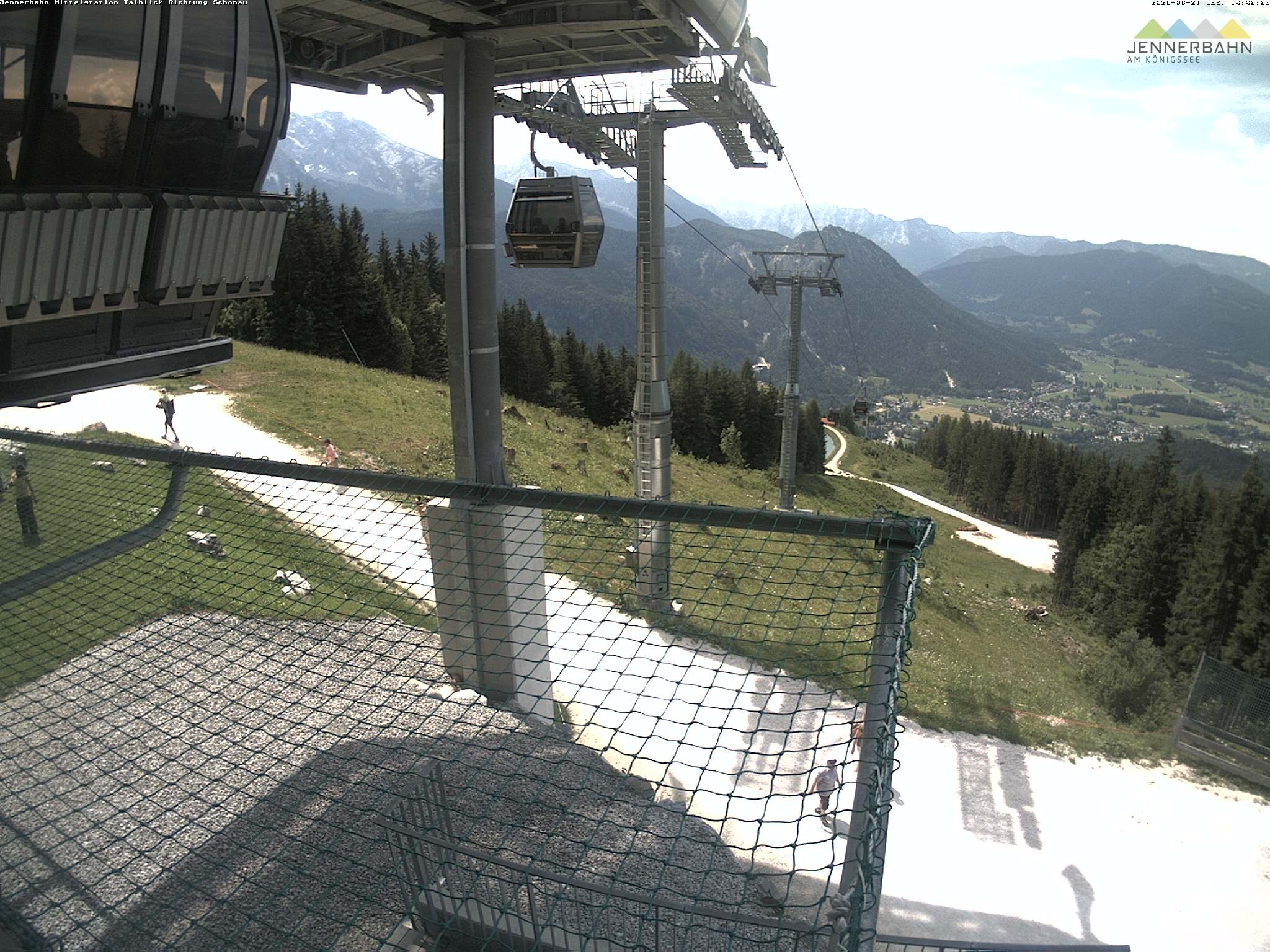 Archiv Foto Webcam Blick von der Mittelstation der Jennerbahn