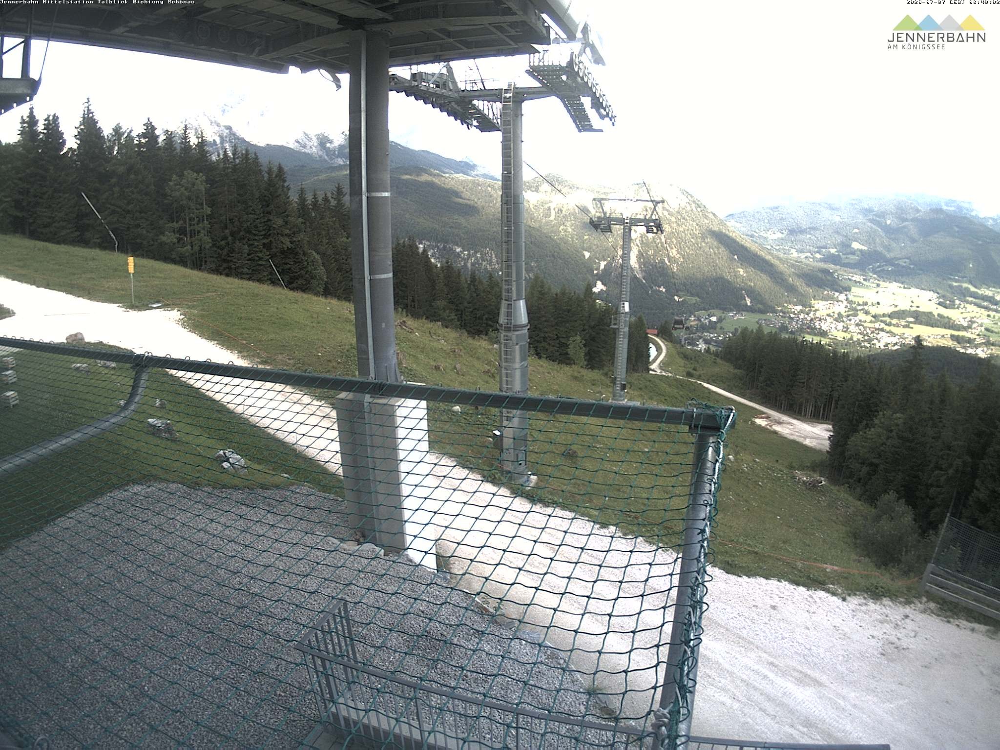 Archiv Foto Webcam Blick von der Mittelstation der Jennerbahn